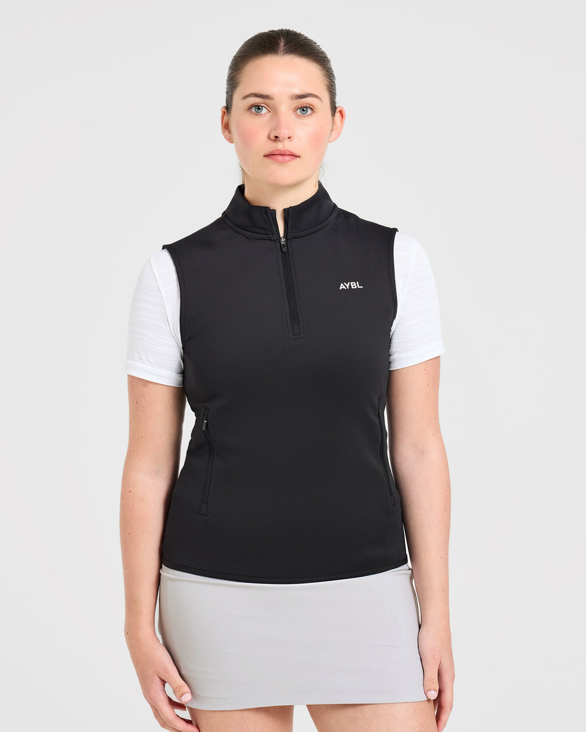 Classic 1/4 Zip Vest - Schwarz