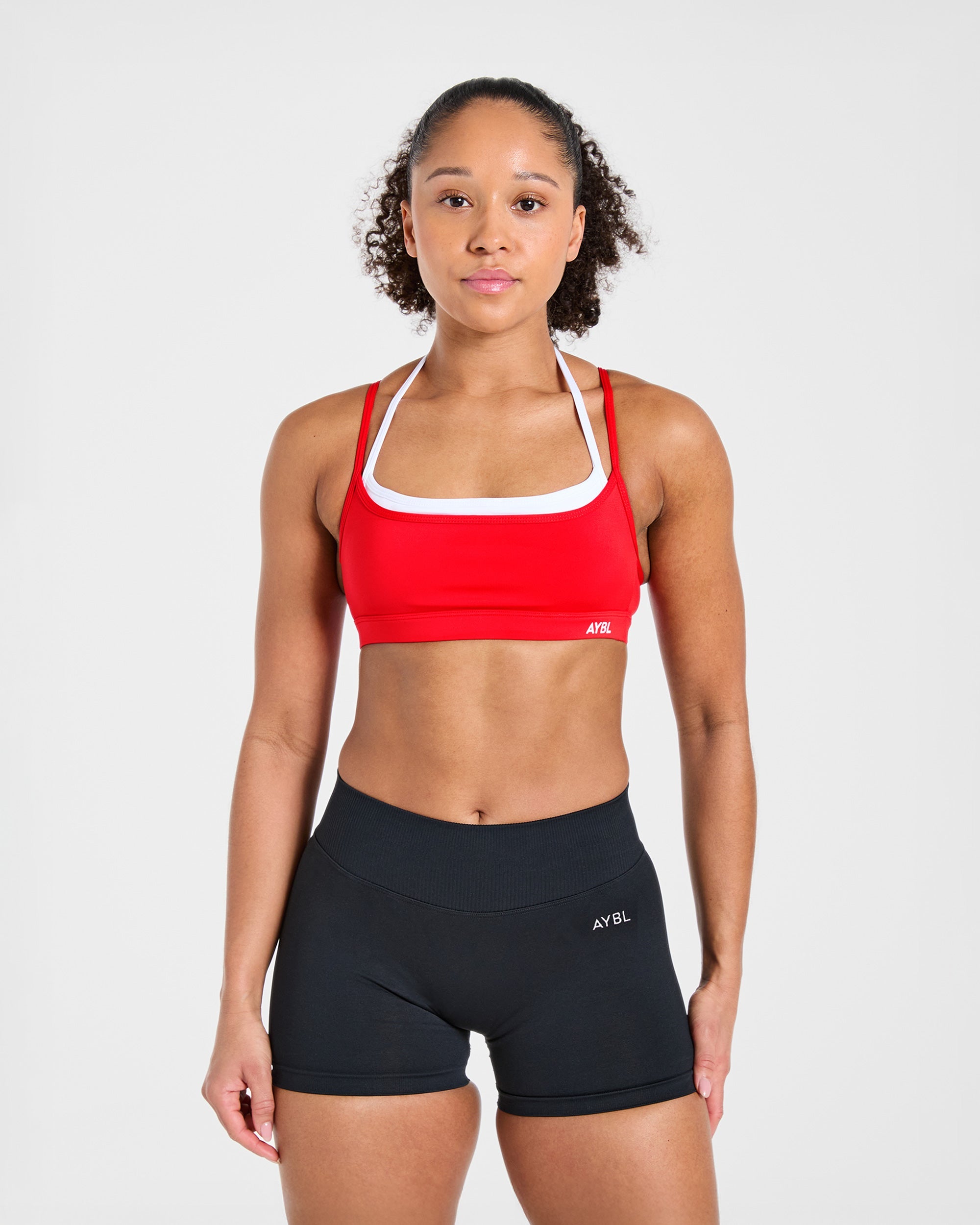 Essential Double Layer Sports Bra - Vibrant Rot