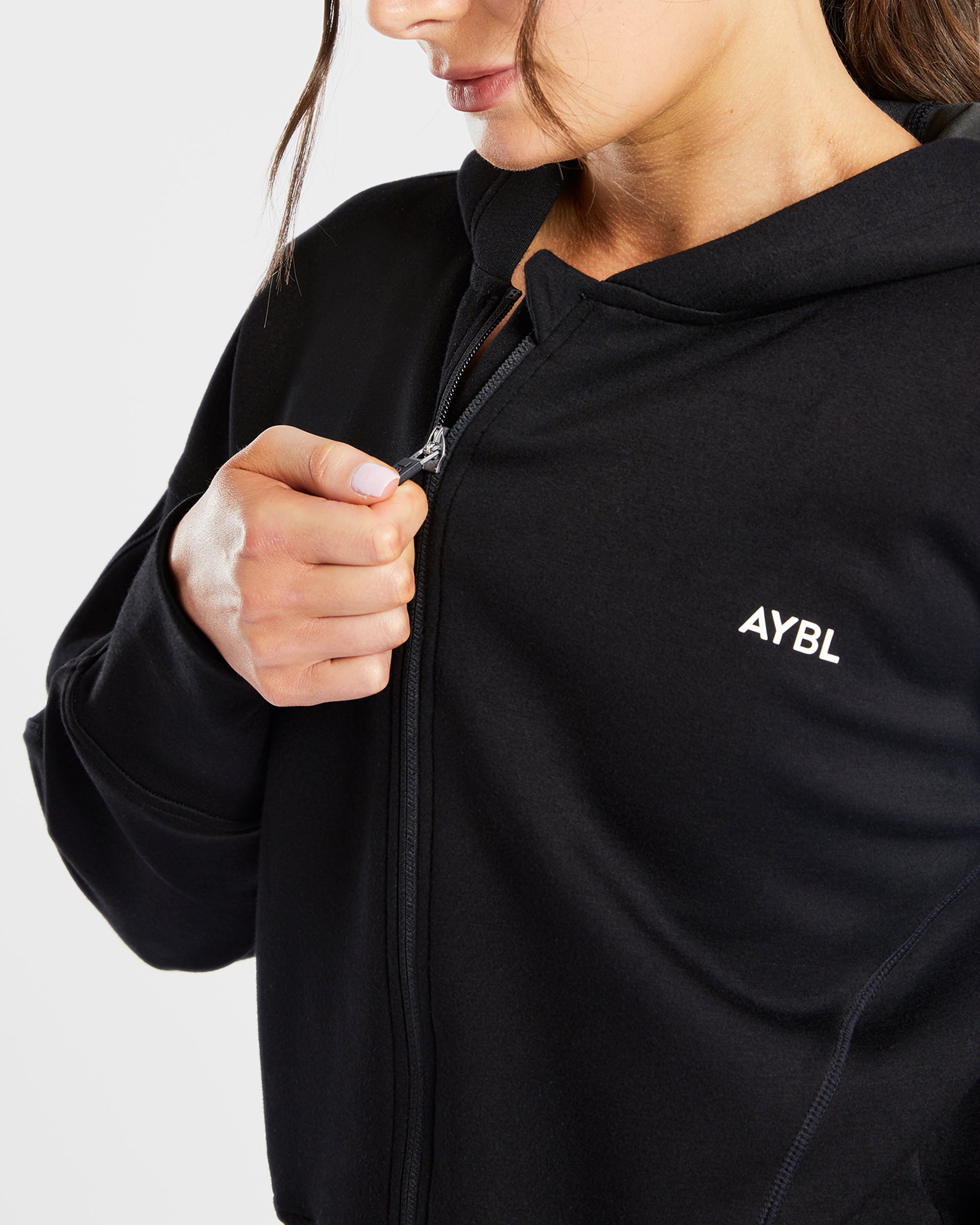 Zip Up Jacket - Schwarz