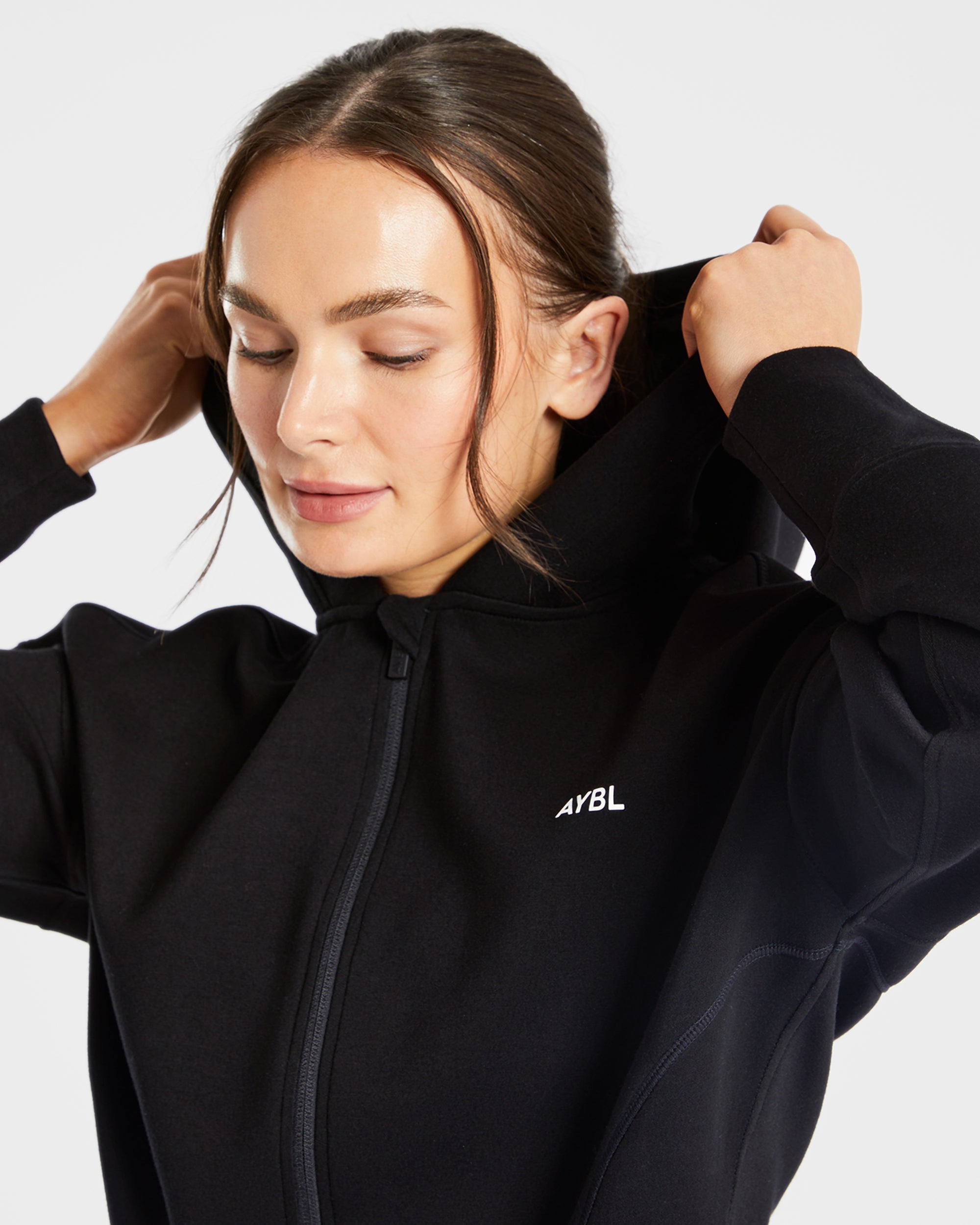 Zip Up Jacket - Schwarz
