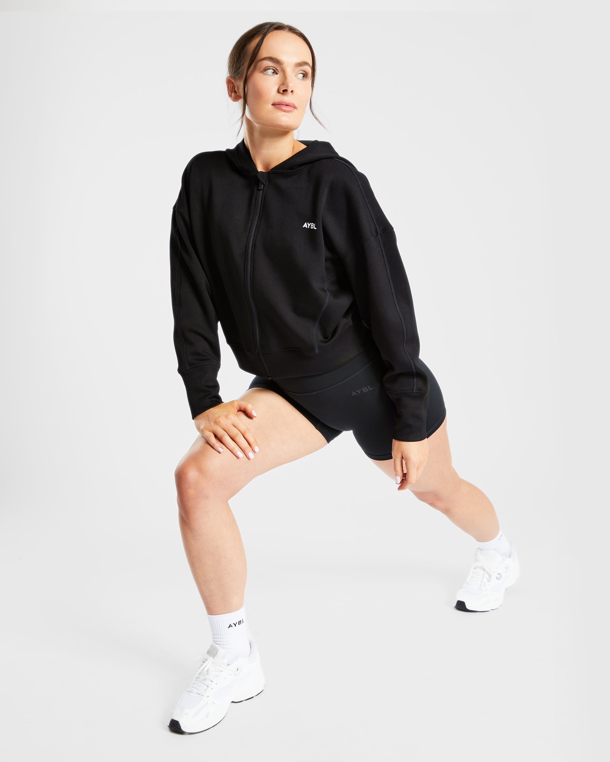 Zip Up Jacket - Schwarz
