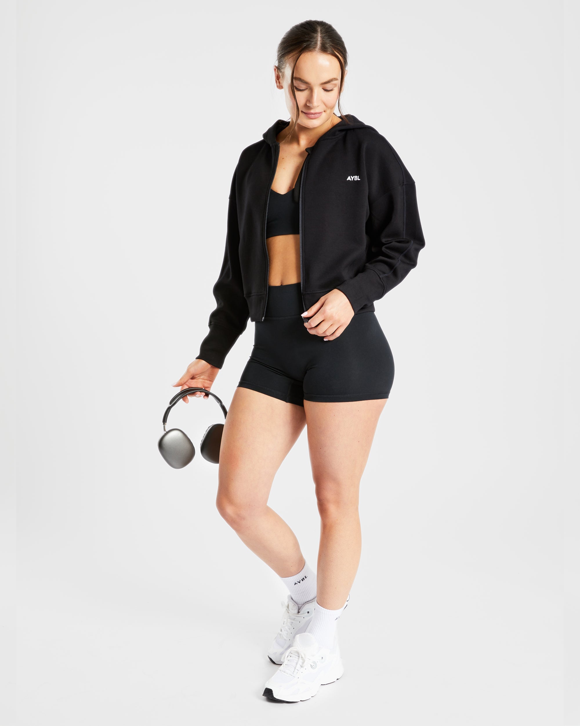 Zip Up Jacket - Schwarz