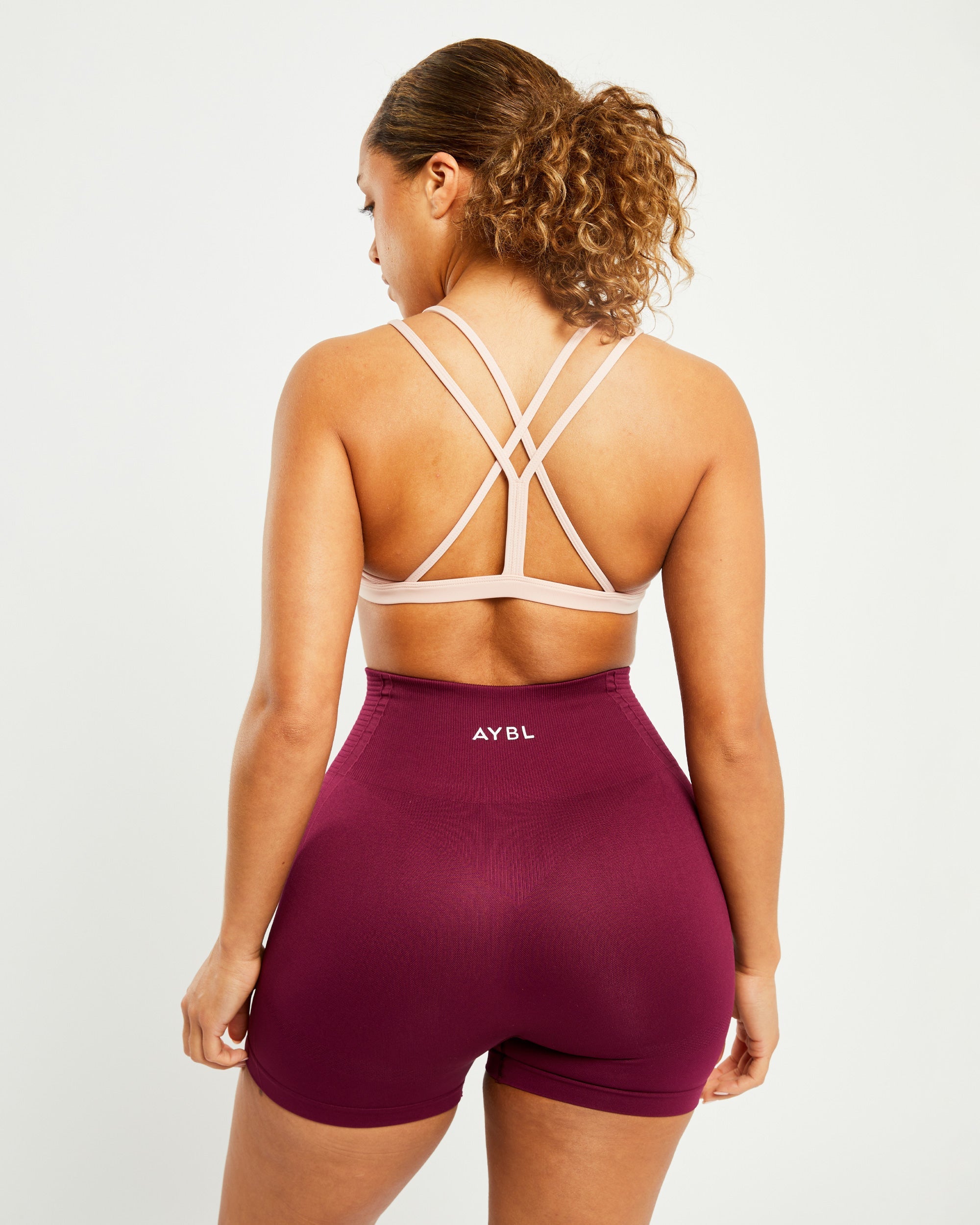 Essential Strappy Sports Bra - Dusty Rosa