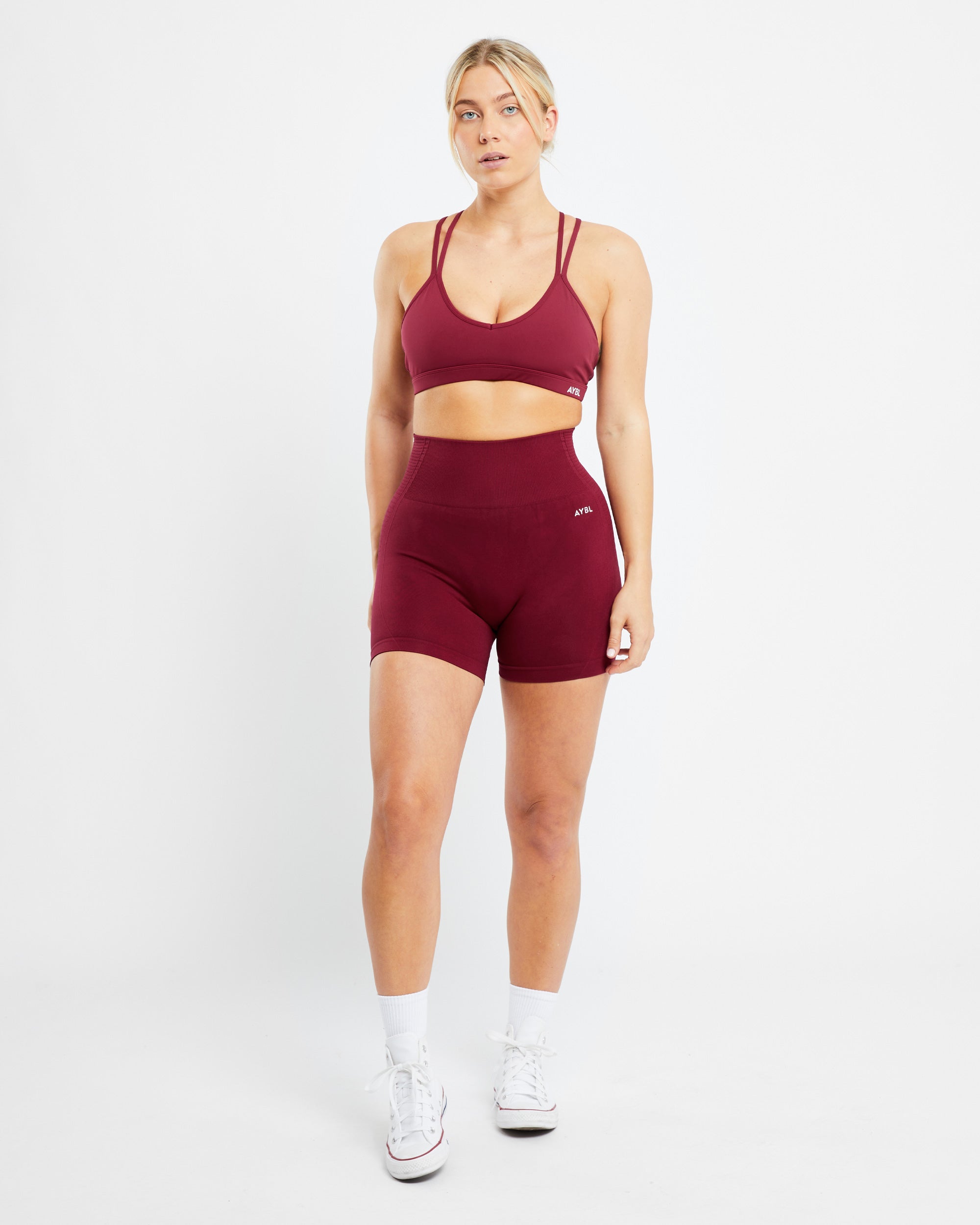 Essential Strappy Sports Bra - Rumba Rot