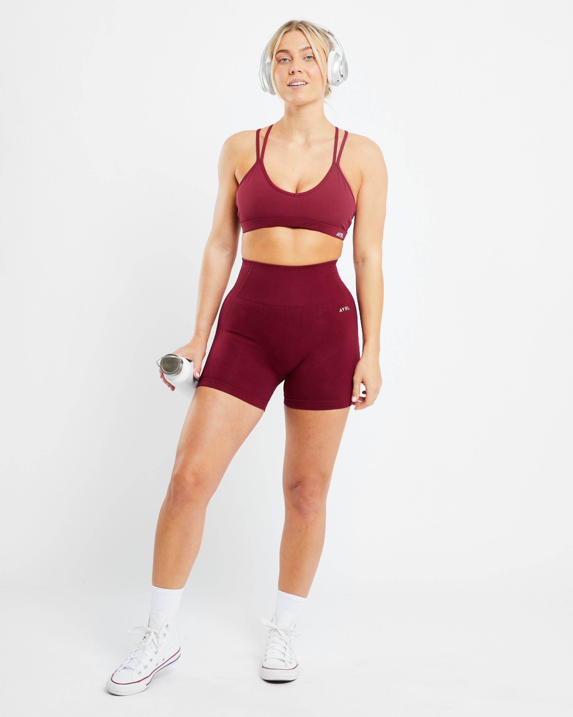 Essential Strappy Sports Bra - Rumba Rot