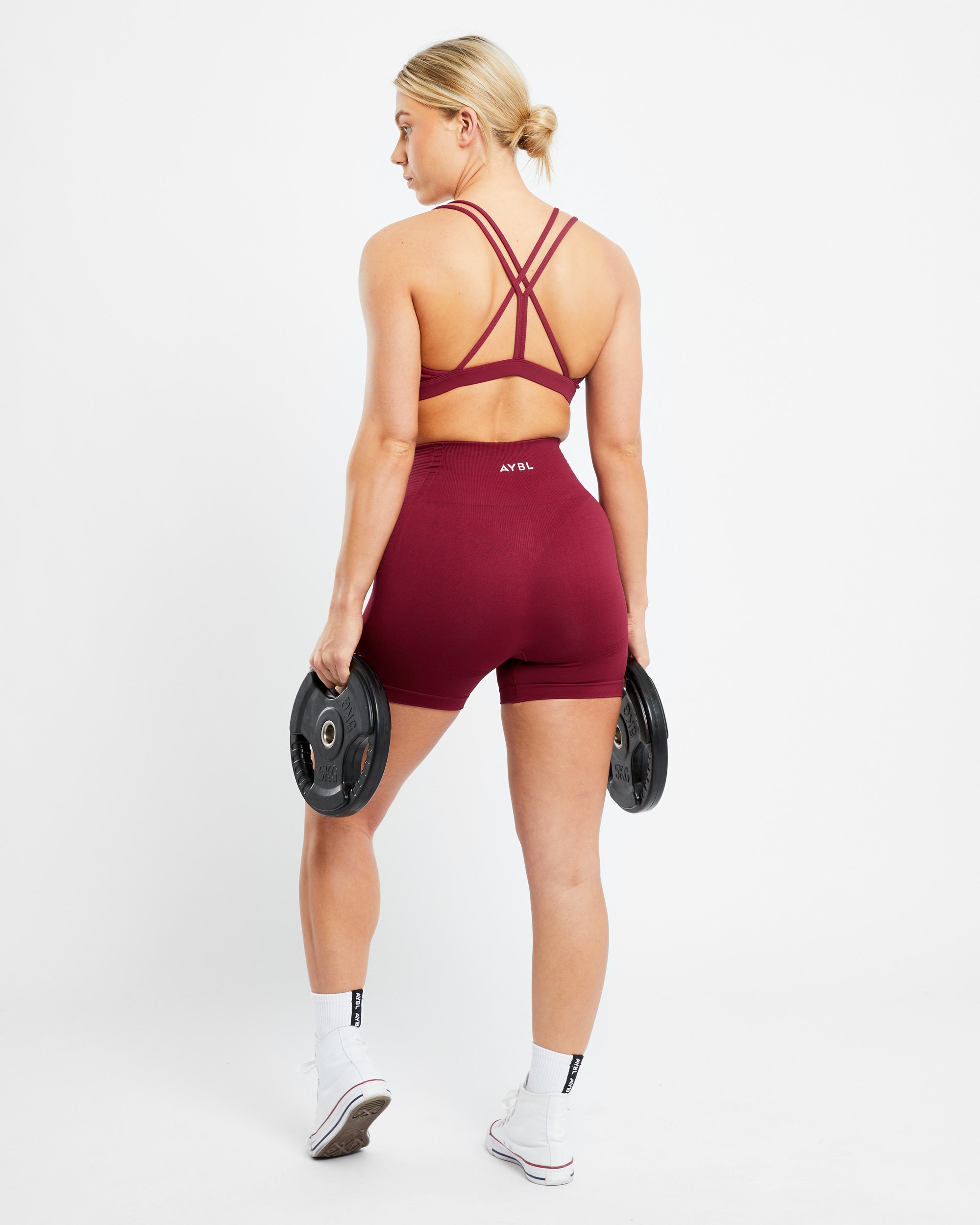Essential Strappy Sports Bra - Rumba Rot