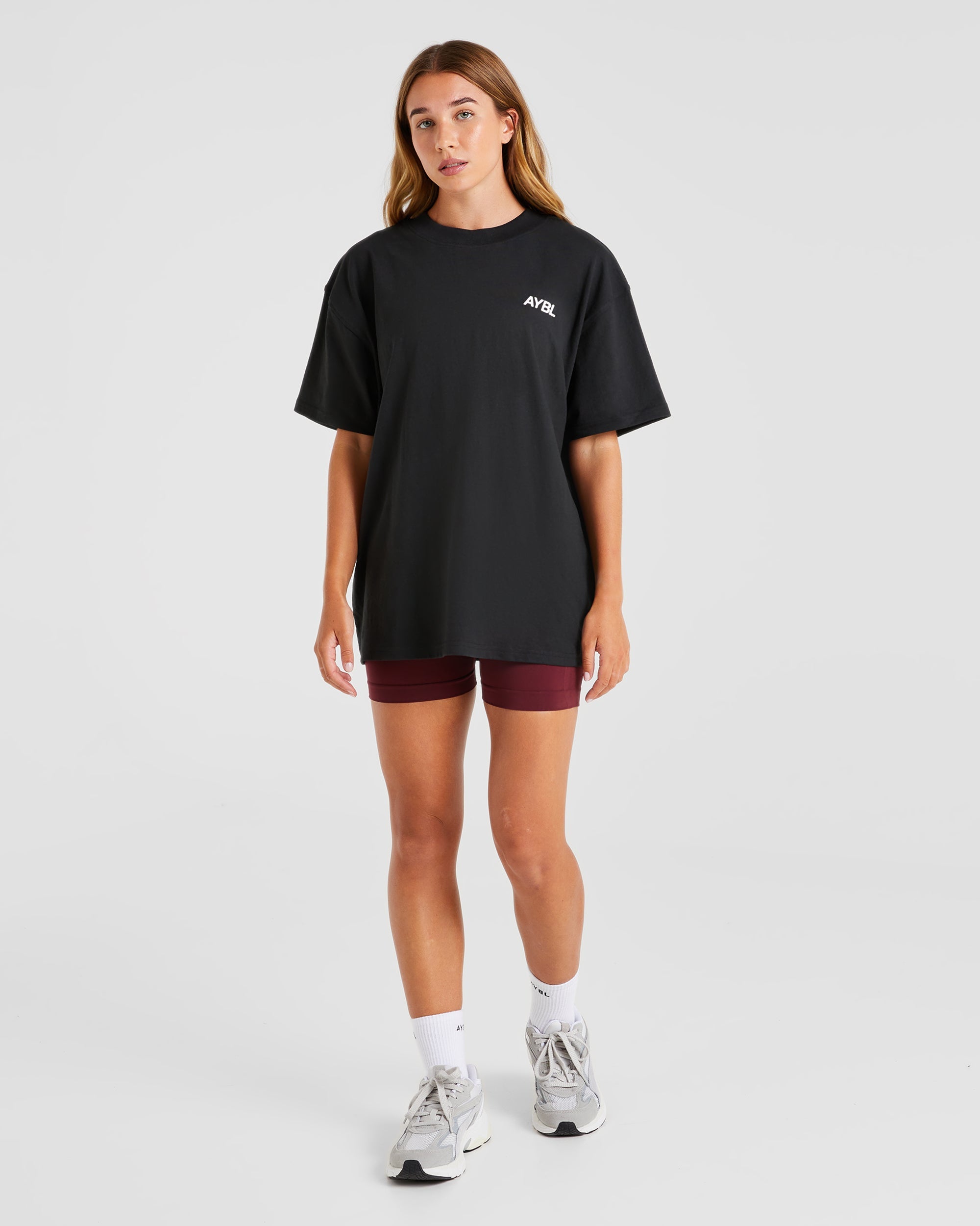 AYBL Sports Club Oversized T Shirt - Schwarz