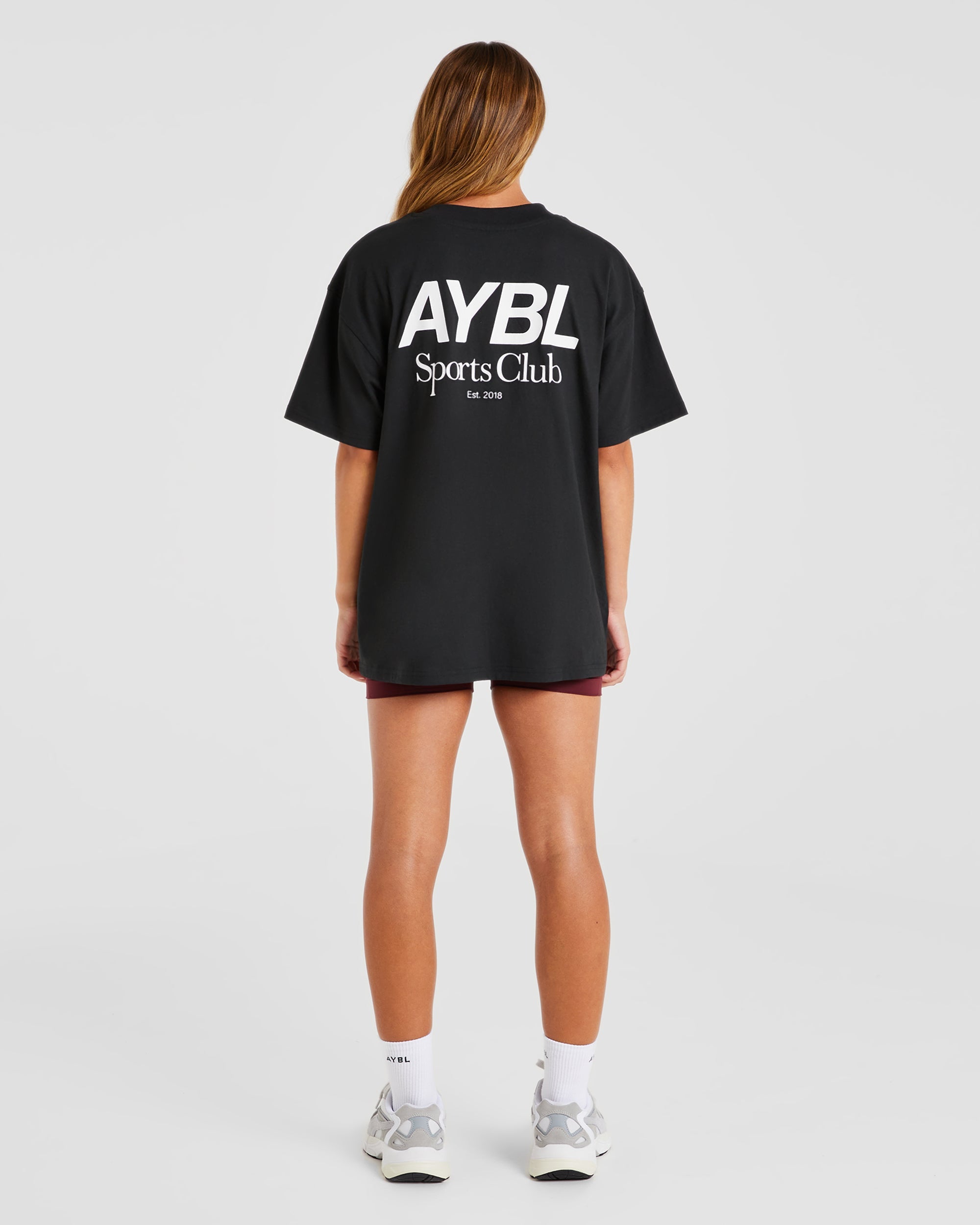 AYBL Sports Club Oversized T Shirt - Schwarz