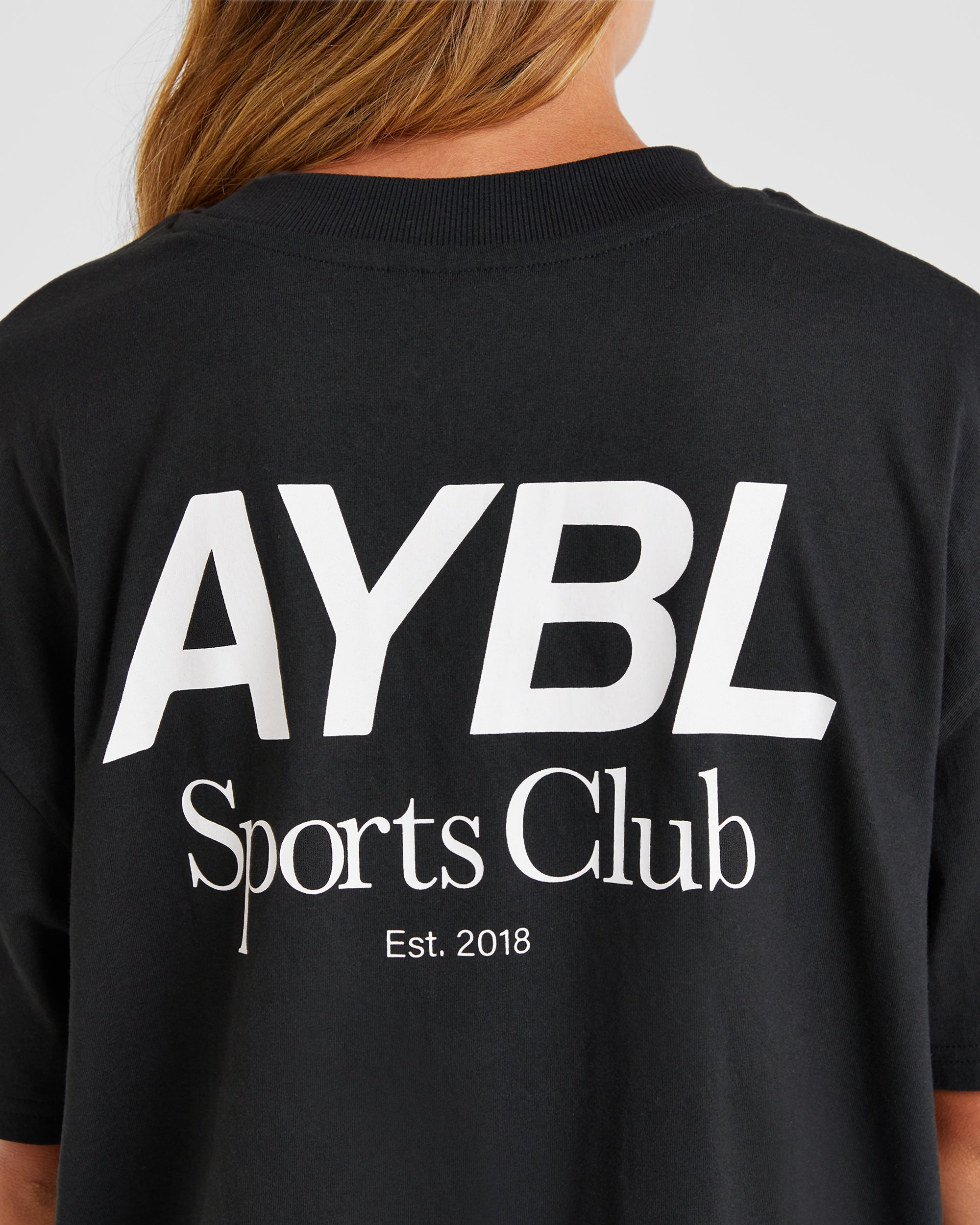 AYBL Sports Club Oversized T Shirt - Schwarz