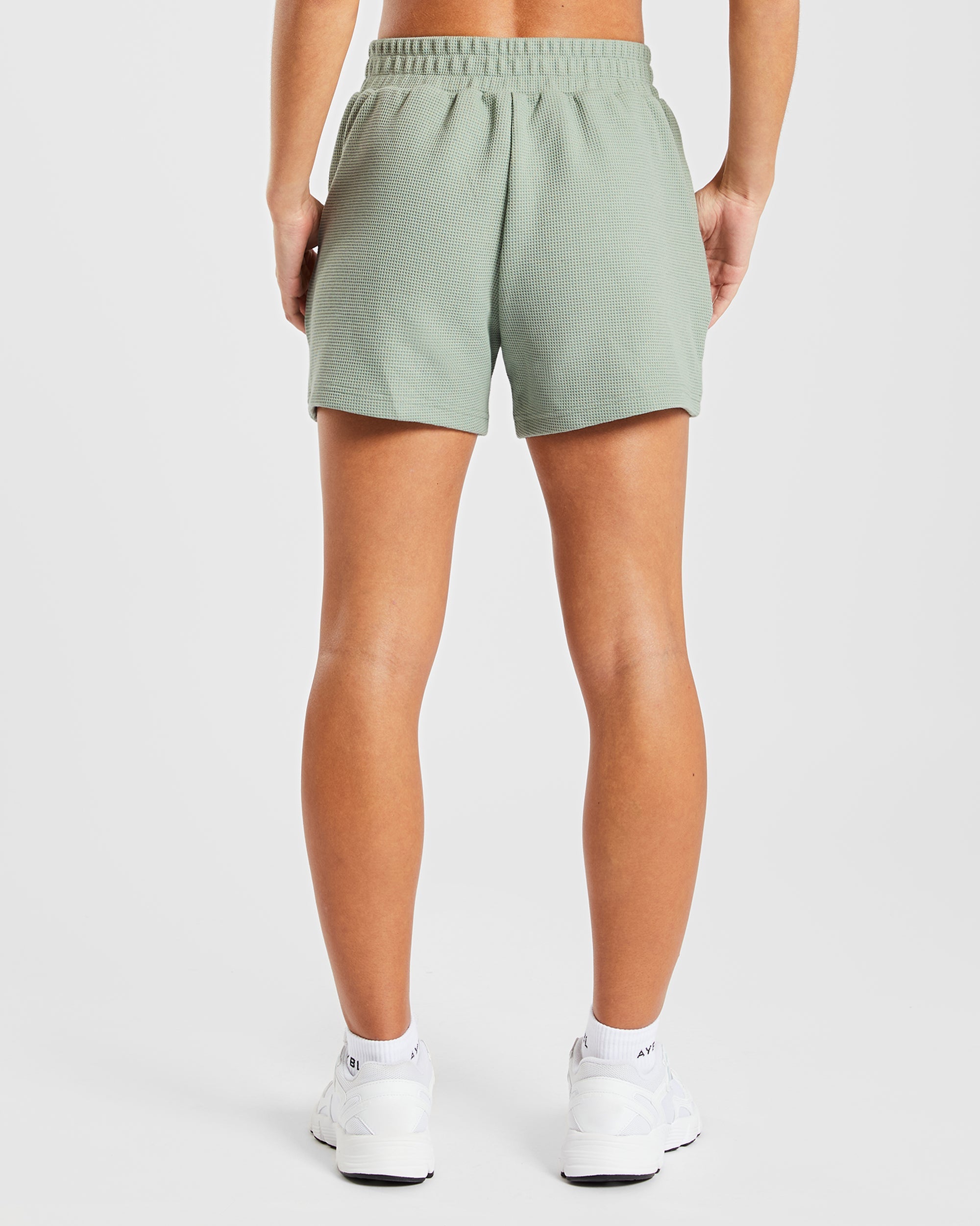 Waffle Shorts - Sage Grün
