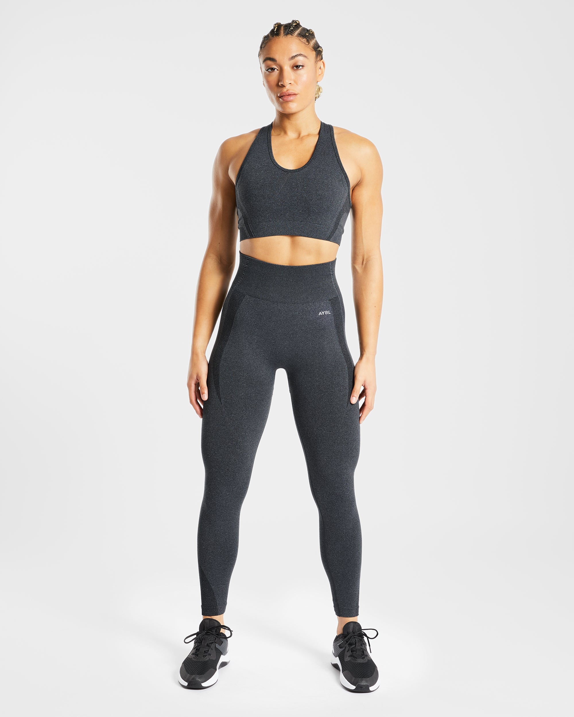 Balance V2 Seamless Sports Bra - Speckle Schwarz
