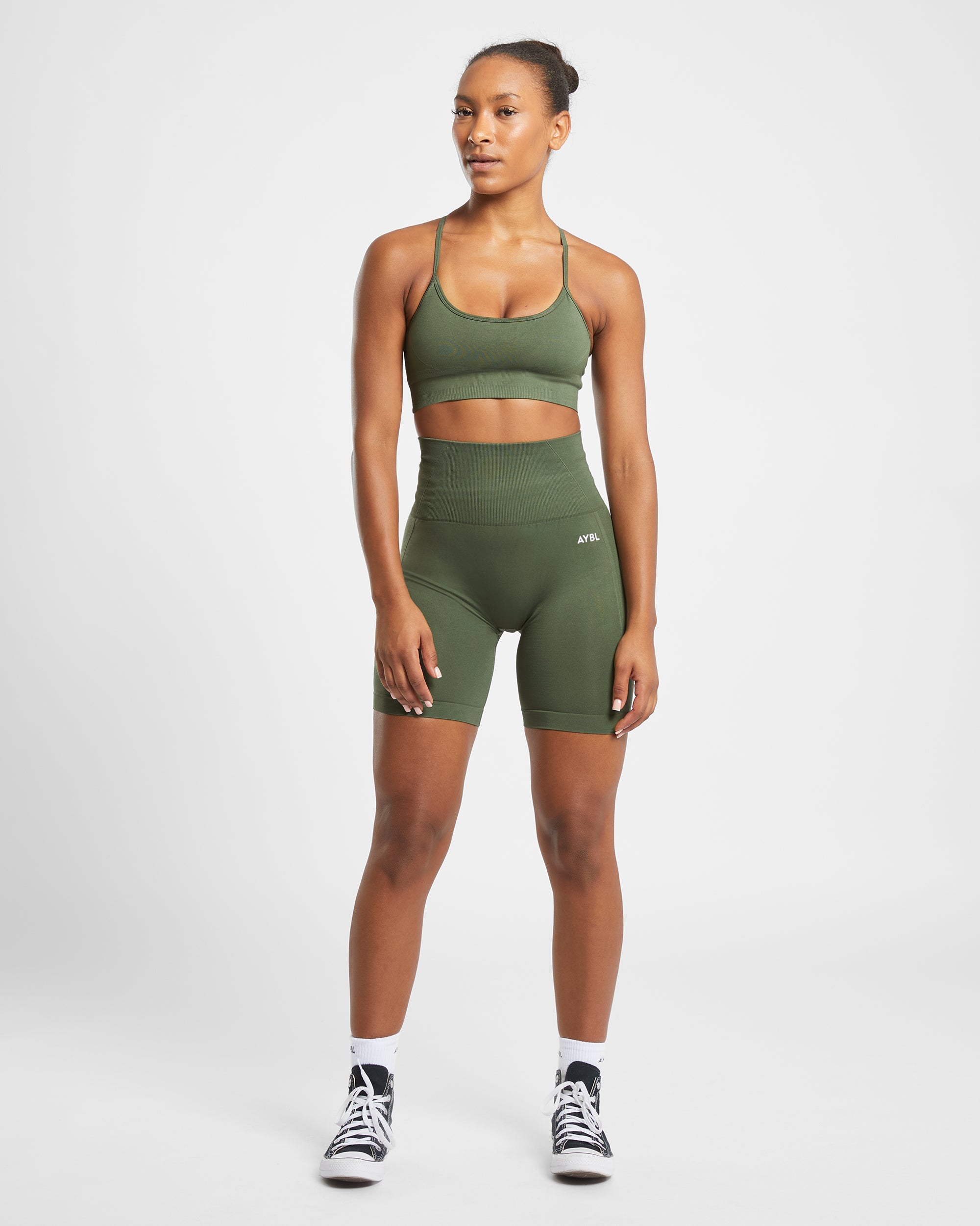 Empower Seamless Cycling Shorts - Khaki Grün