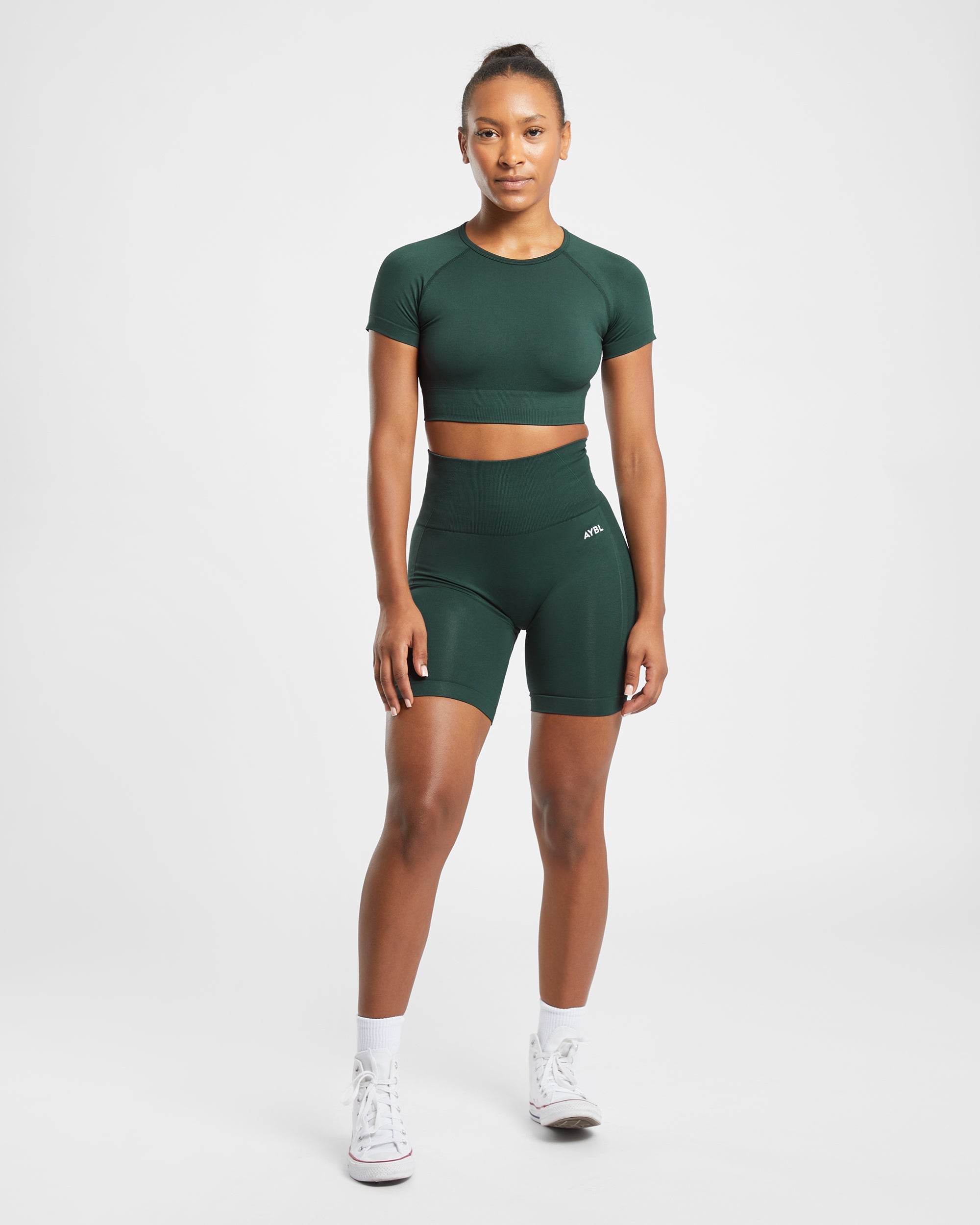Empower Seamless Crop Top - Dark GrŸn