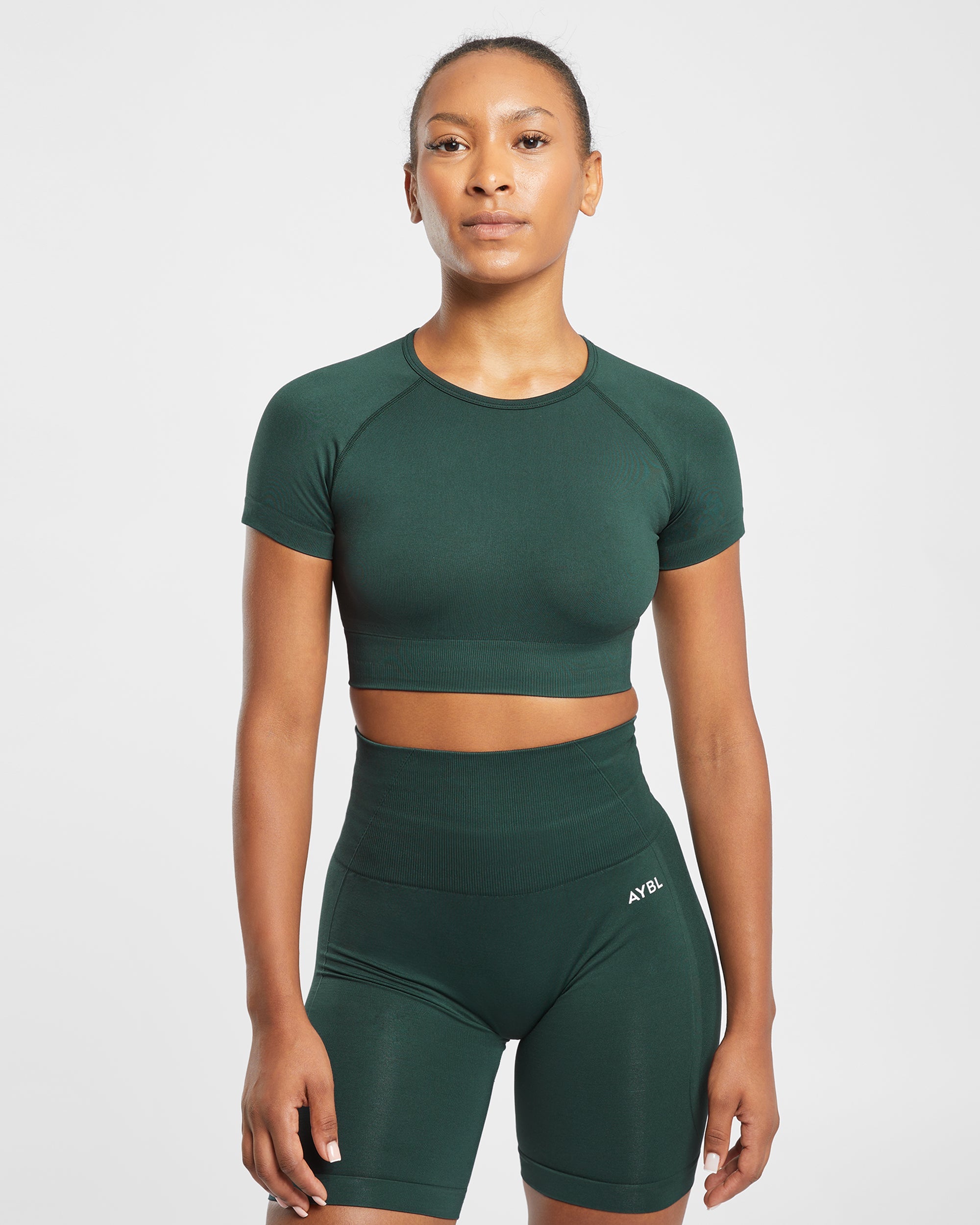 Empower Seamless Crop Top - Dark GrŸn