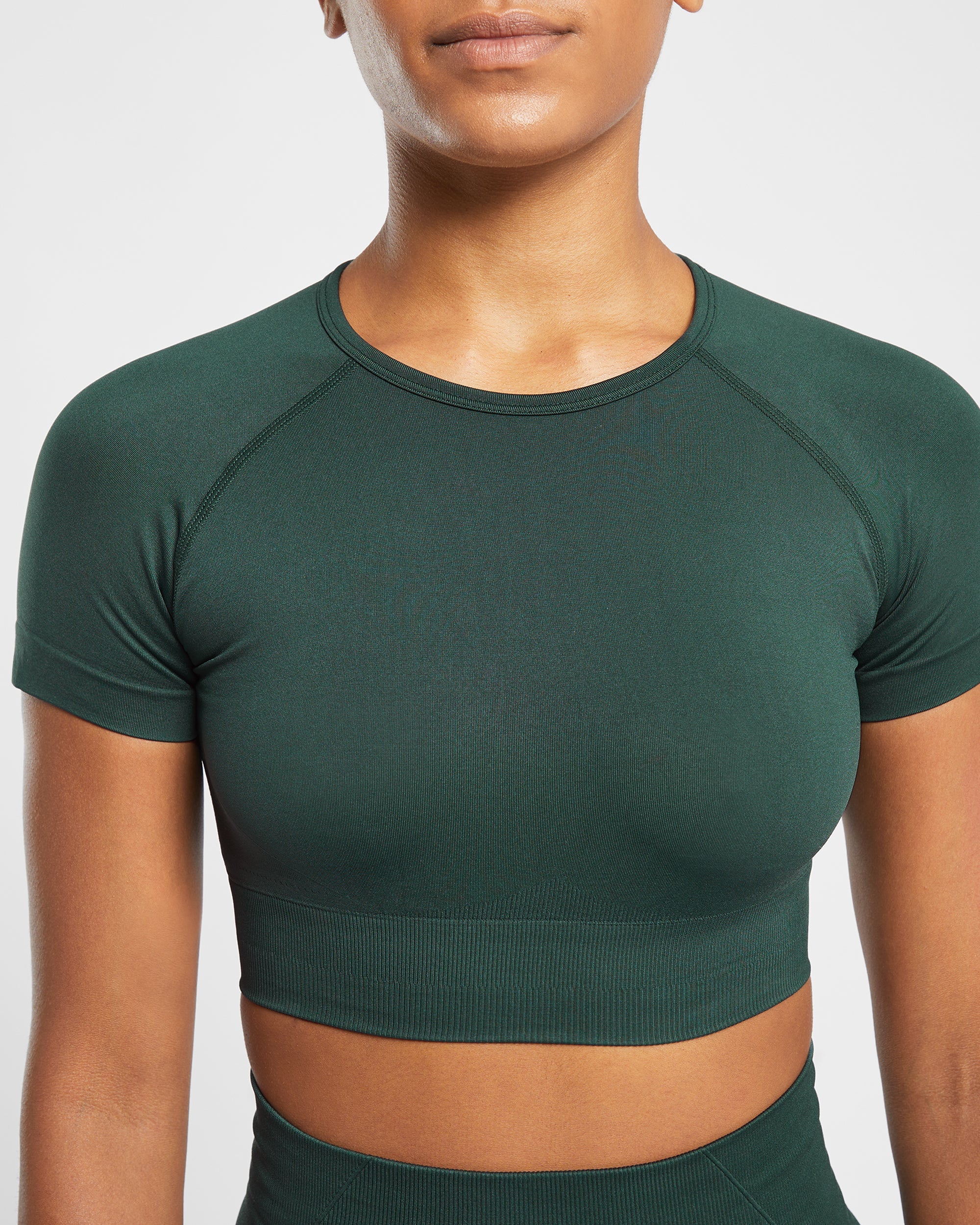 Empower Seamless Crop Top - Dark GrŸn