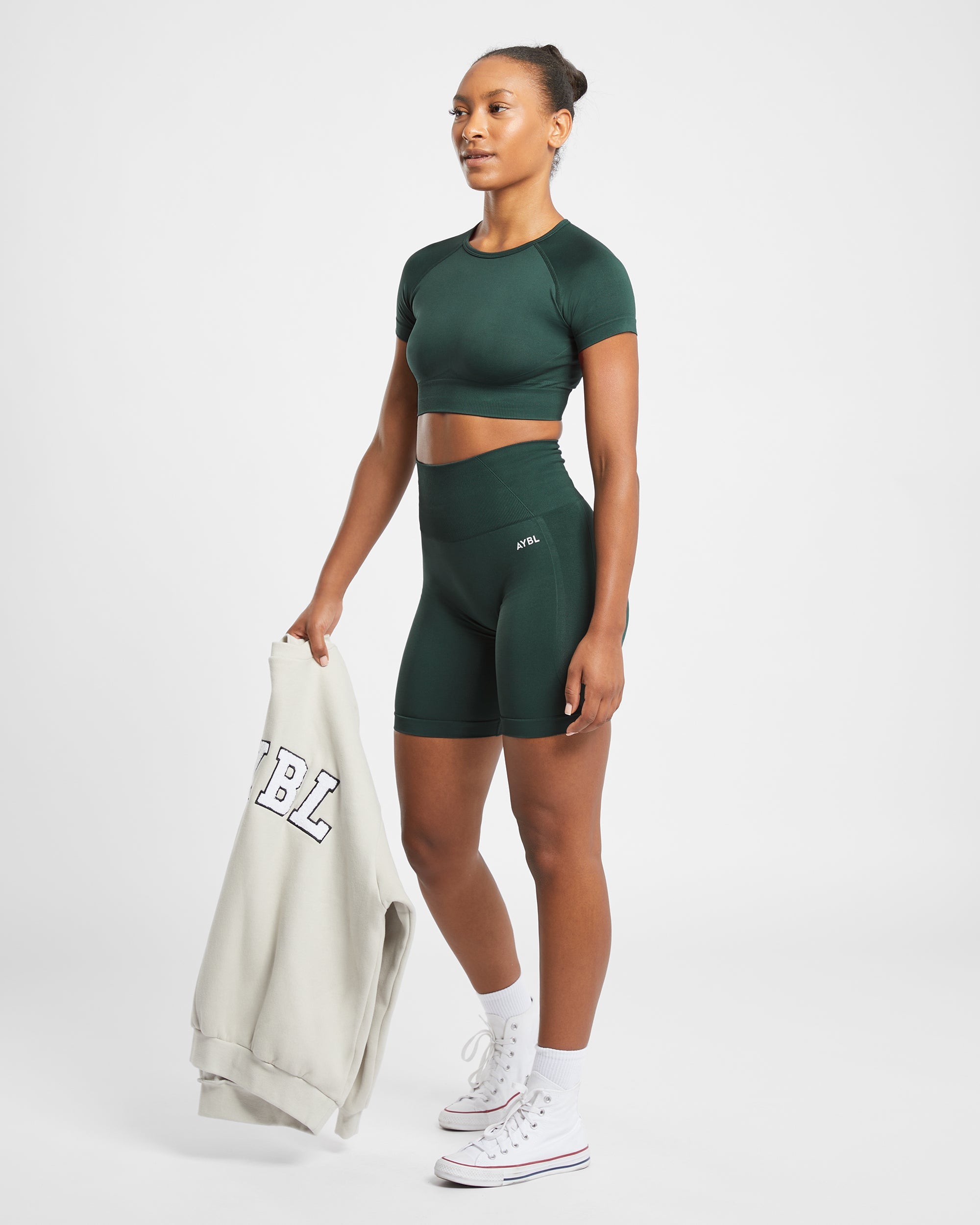 Empower Seamless Crop Top - Dark GrŸn