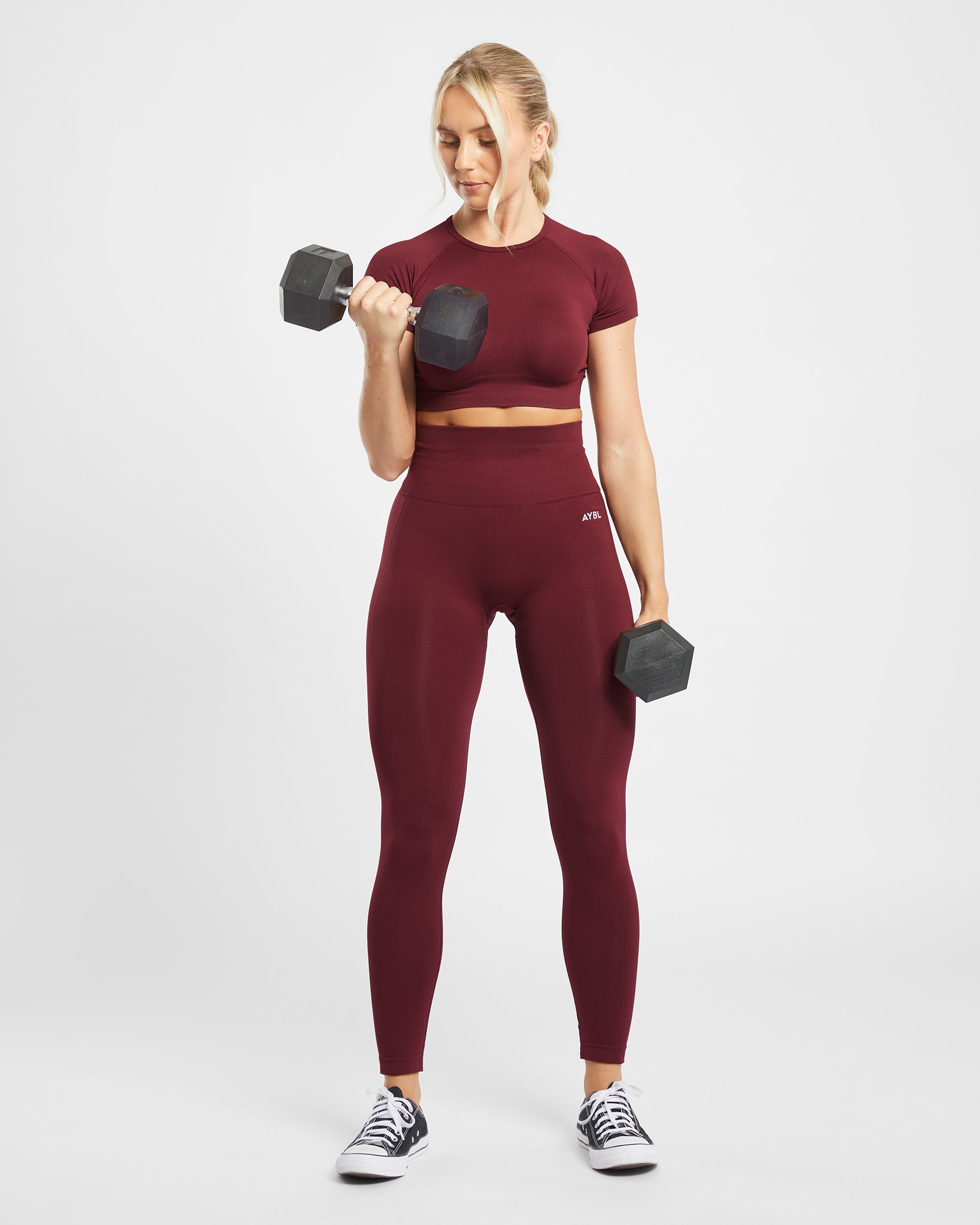 Empower Seamless Crop Top - Rot Wine