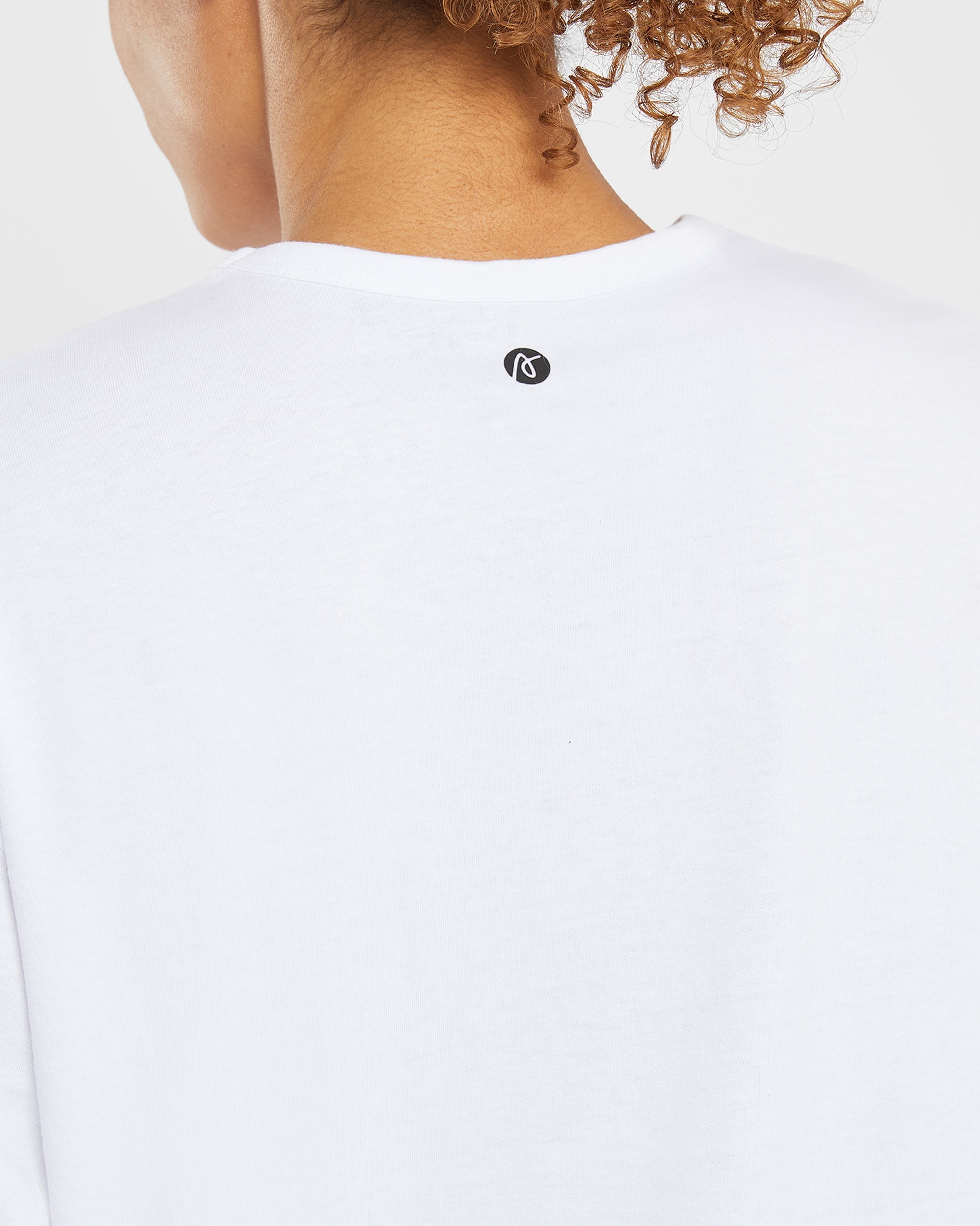 Essential Oversized Long Sleeve T Shirt - Weiß