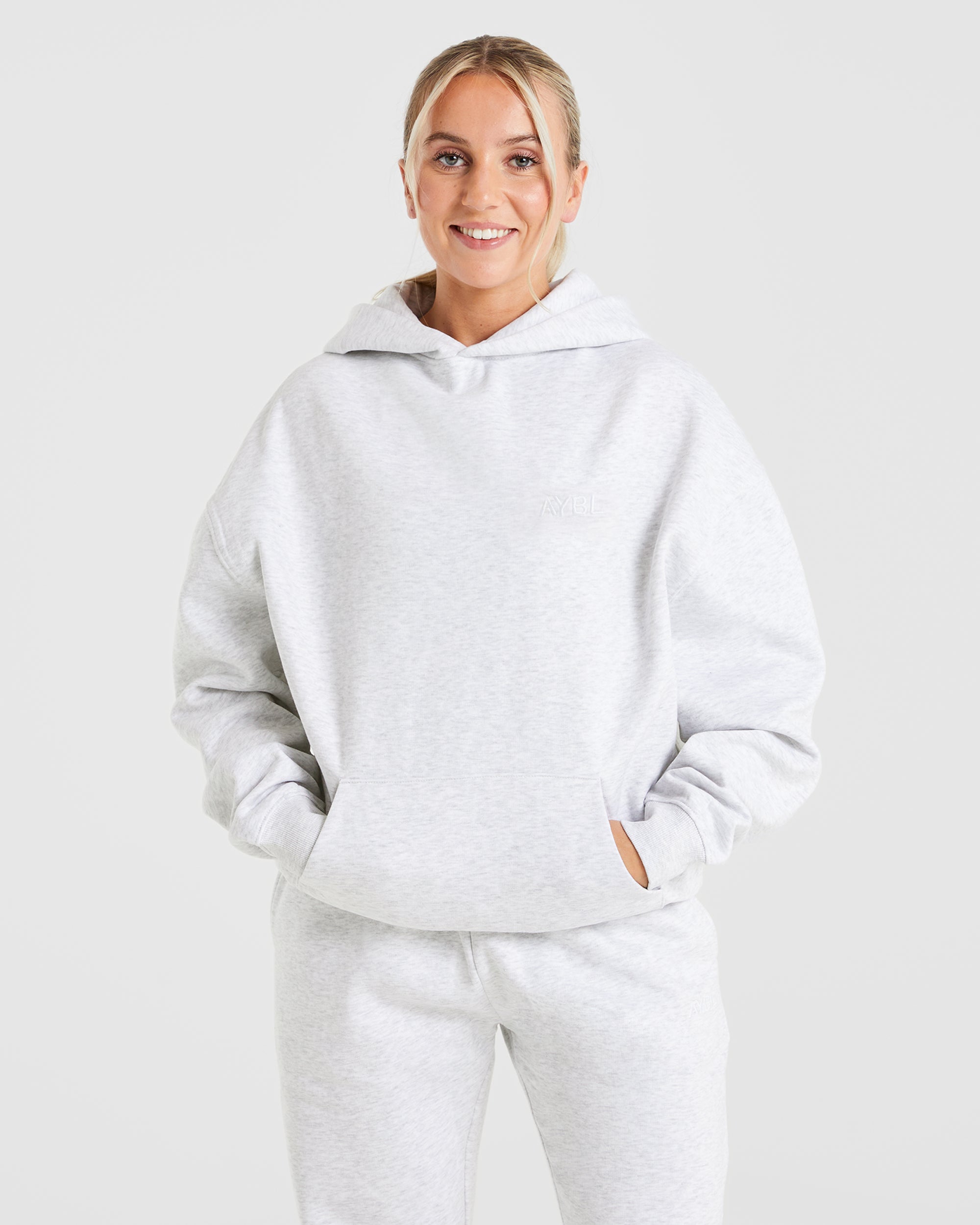 Premium Oversized Hoodie - Heather Grau