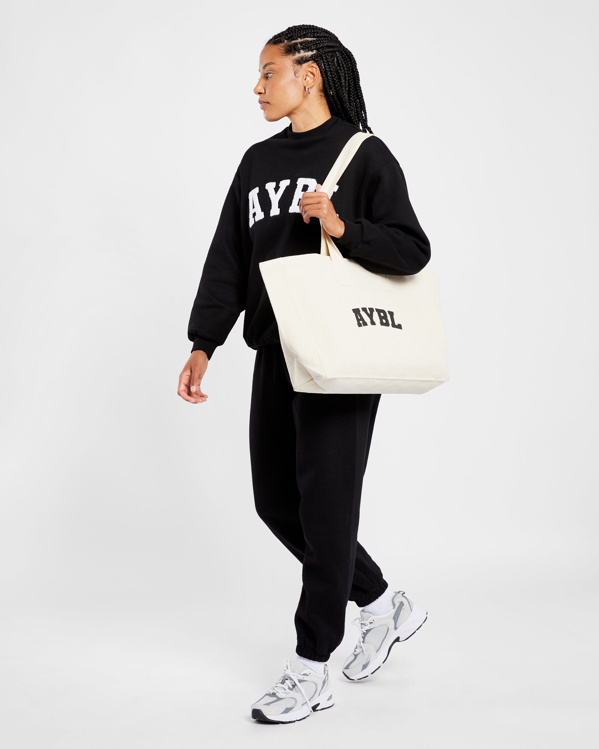 Varsity Oversized Sweatshirt - Schwarz