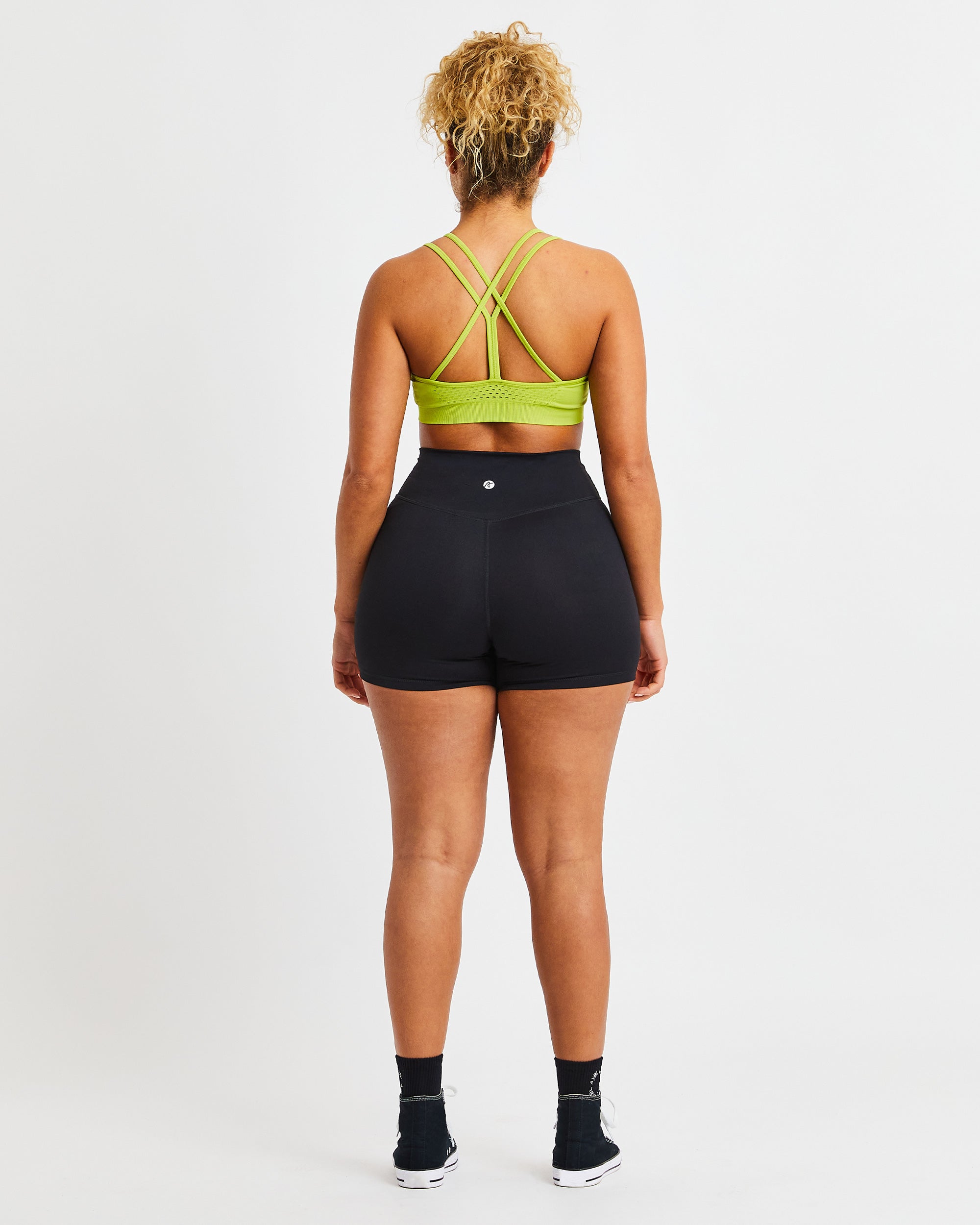 Essential Seamless Strappy Sports Bra - Lime Grün