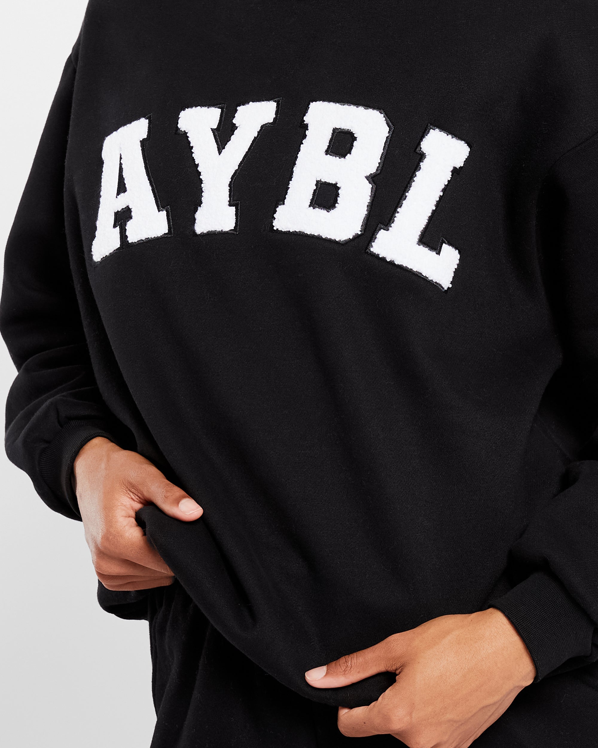 Varsity Oversized Sweatshirt - Schwarz