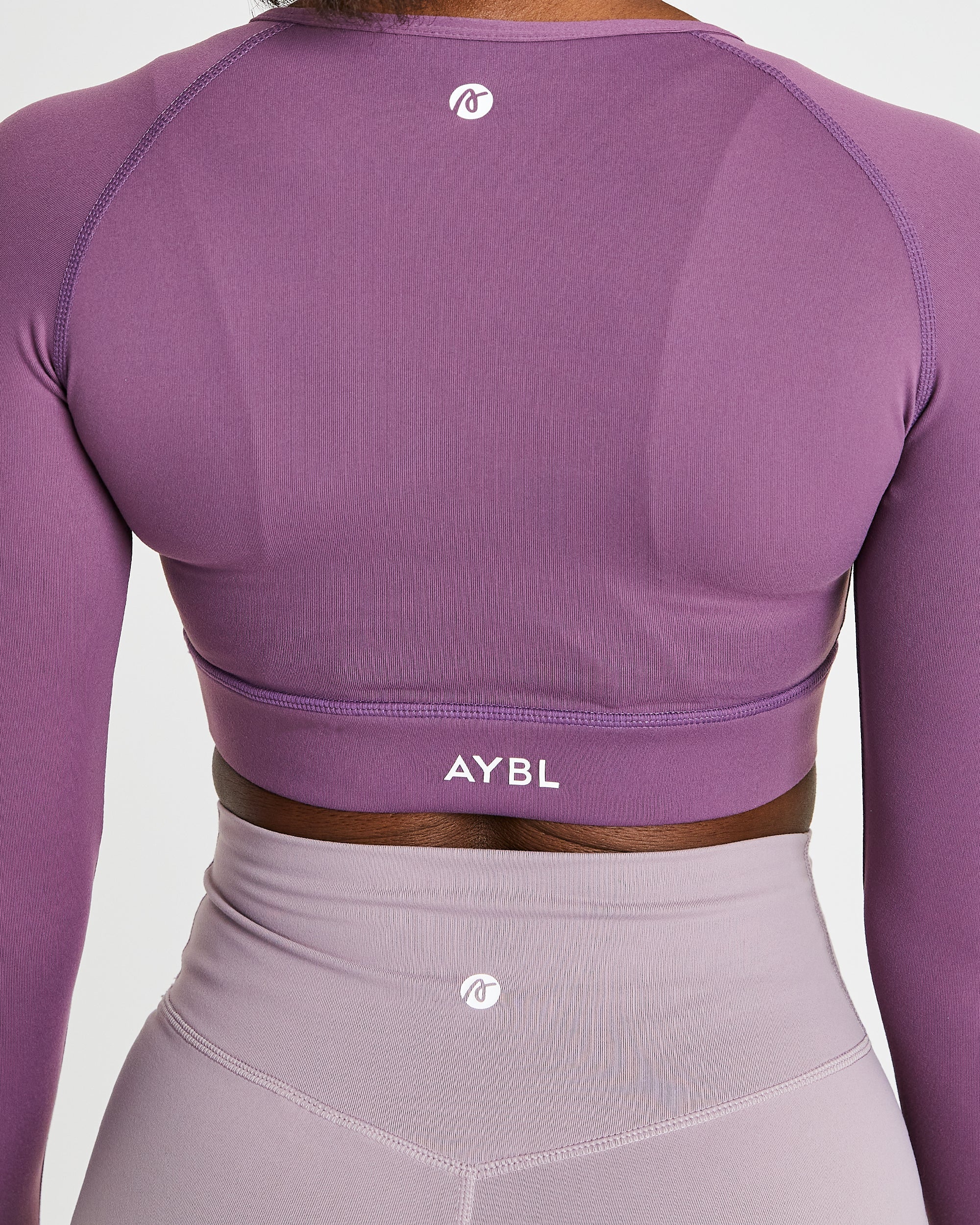 Core Long Sleeve Crop Top - Lila
