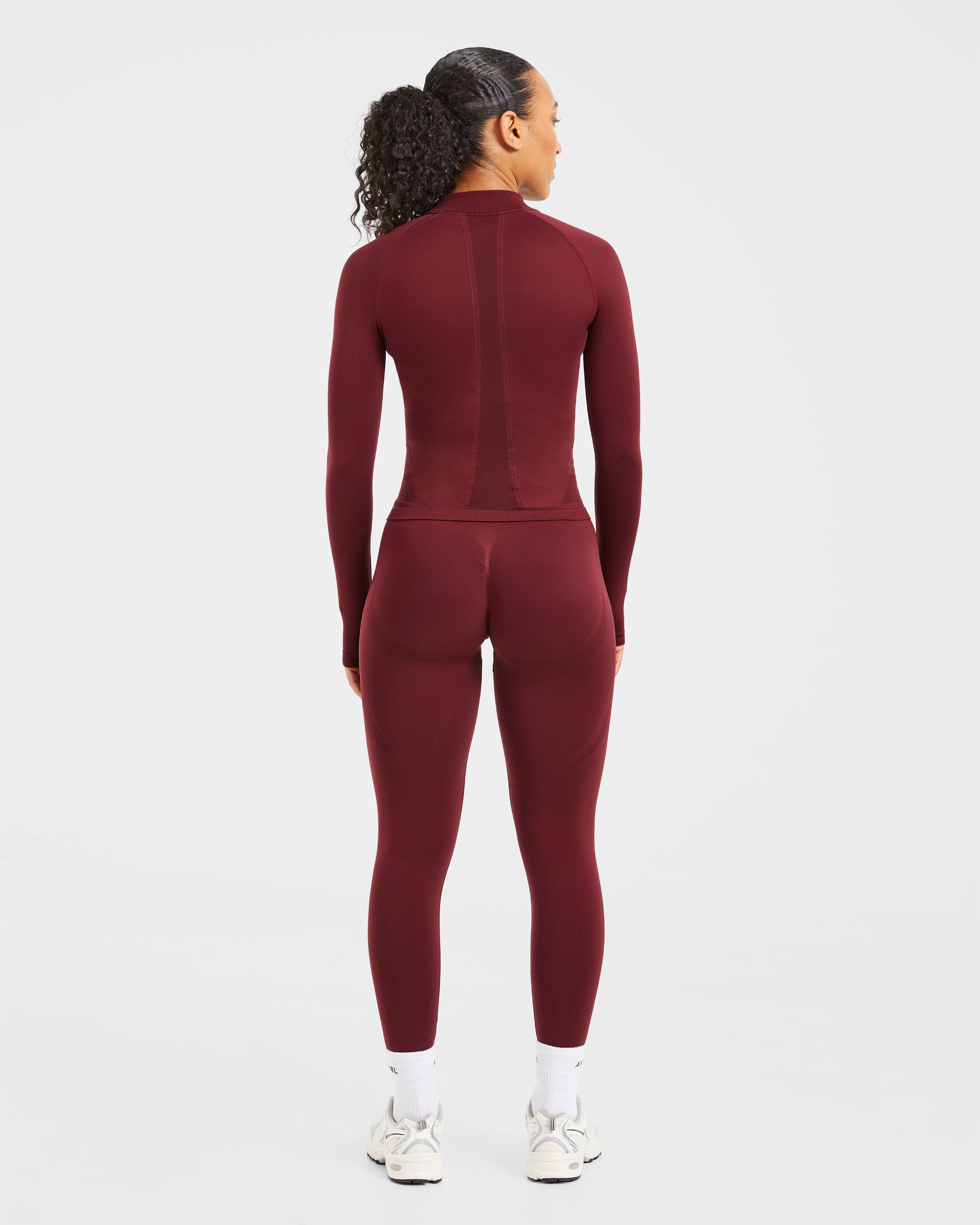 Empower Seamless Full Zip Jacket - Rot Wine