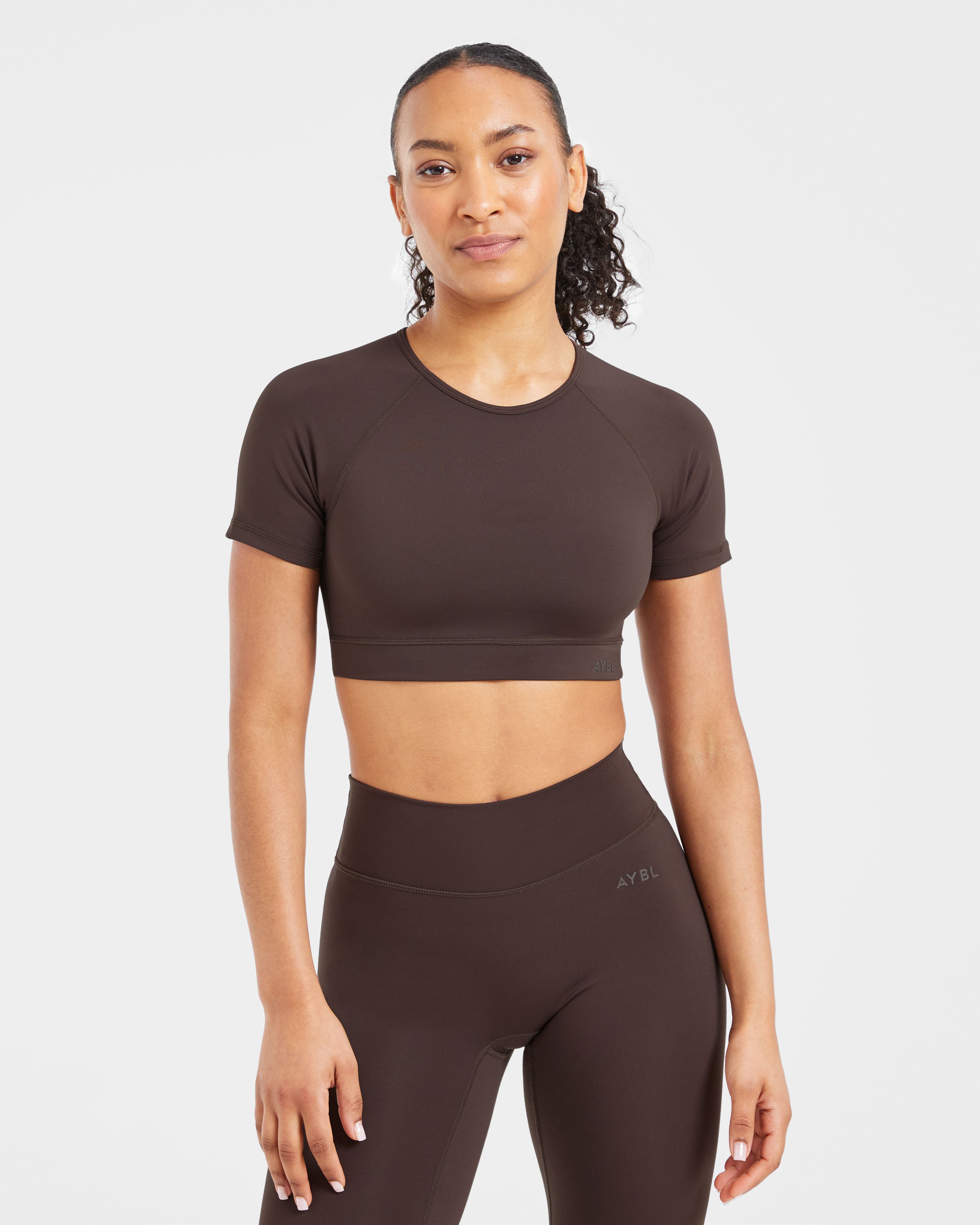 Staple Crop Top - Coffee Braun