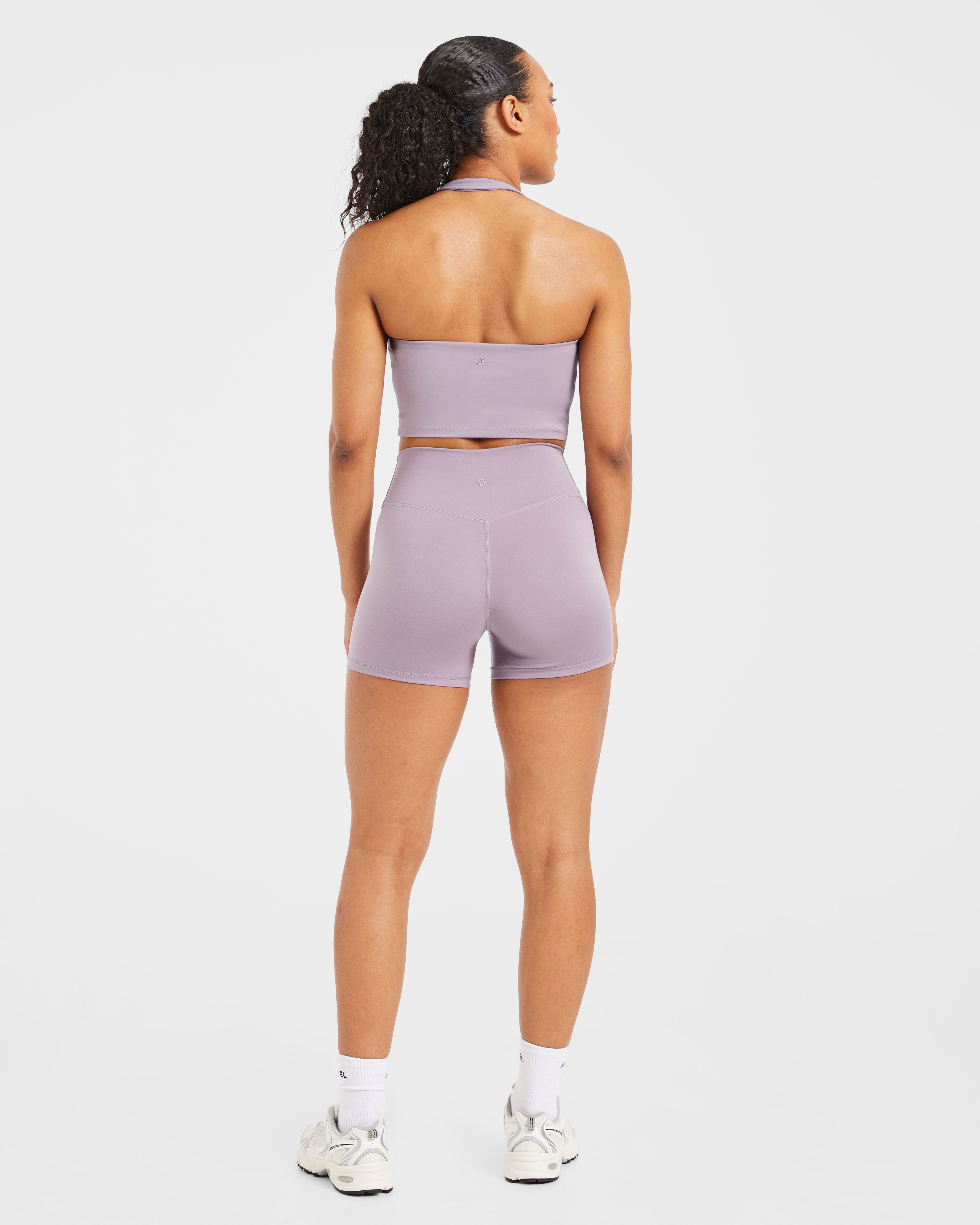 Staple Halterneck Crop Top - Mauve Lila