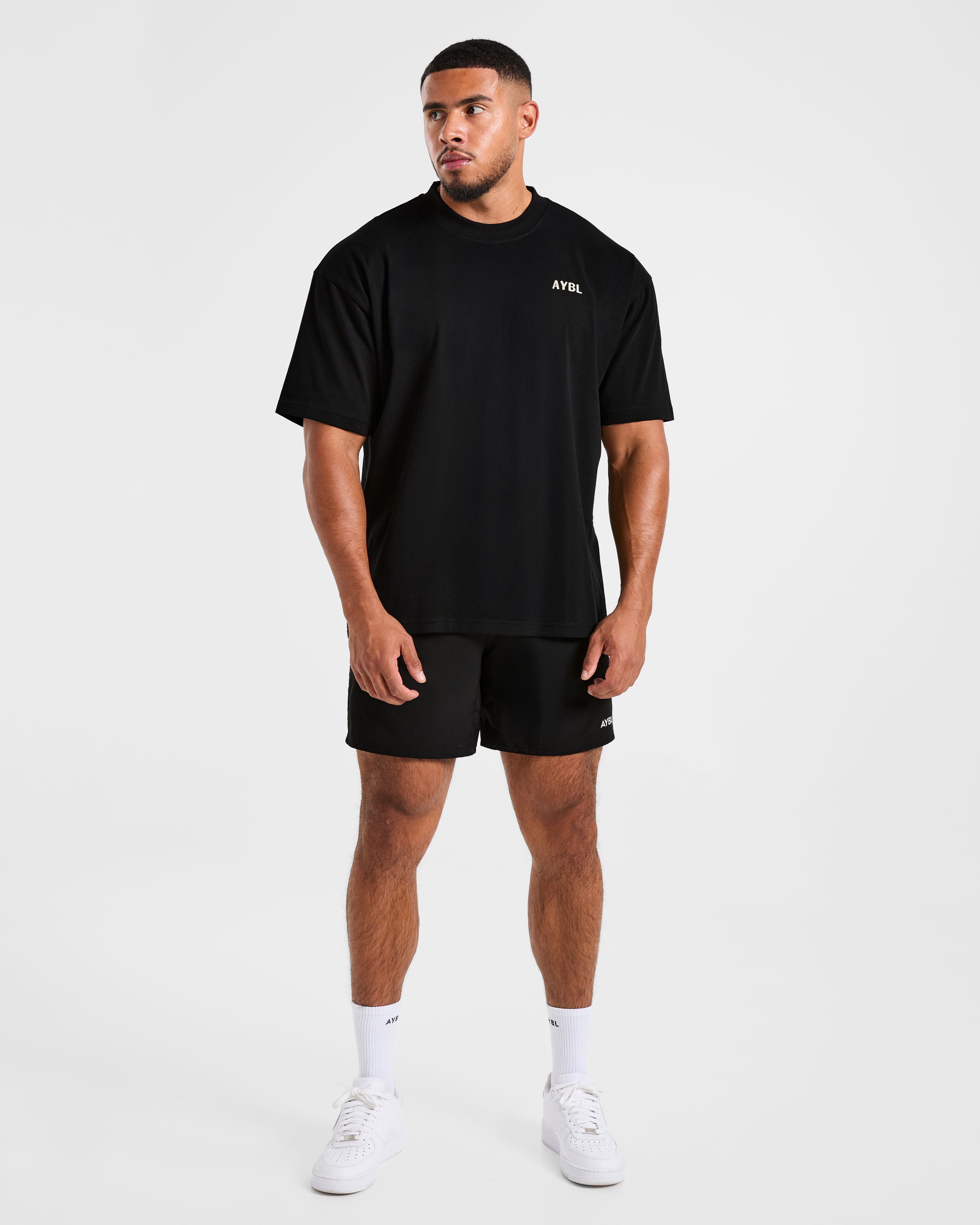 Lift Heavy Oversized T Shirt - Schwarz/Off Weiß