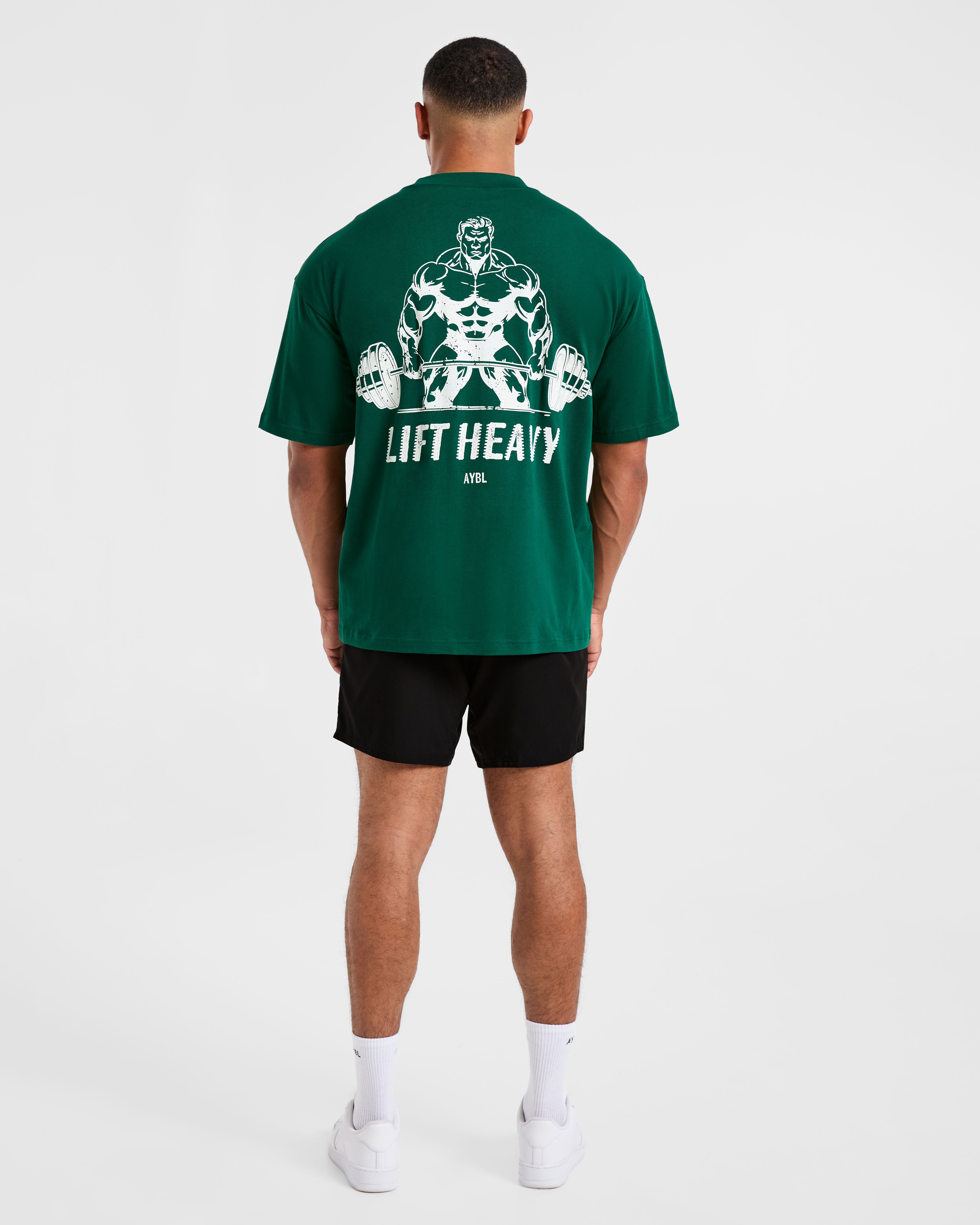 Lift Heavy Oversized T Shirt - Forest Grün