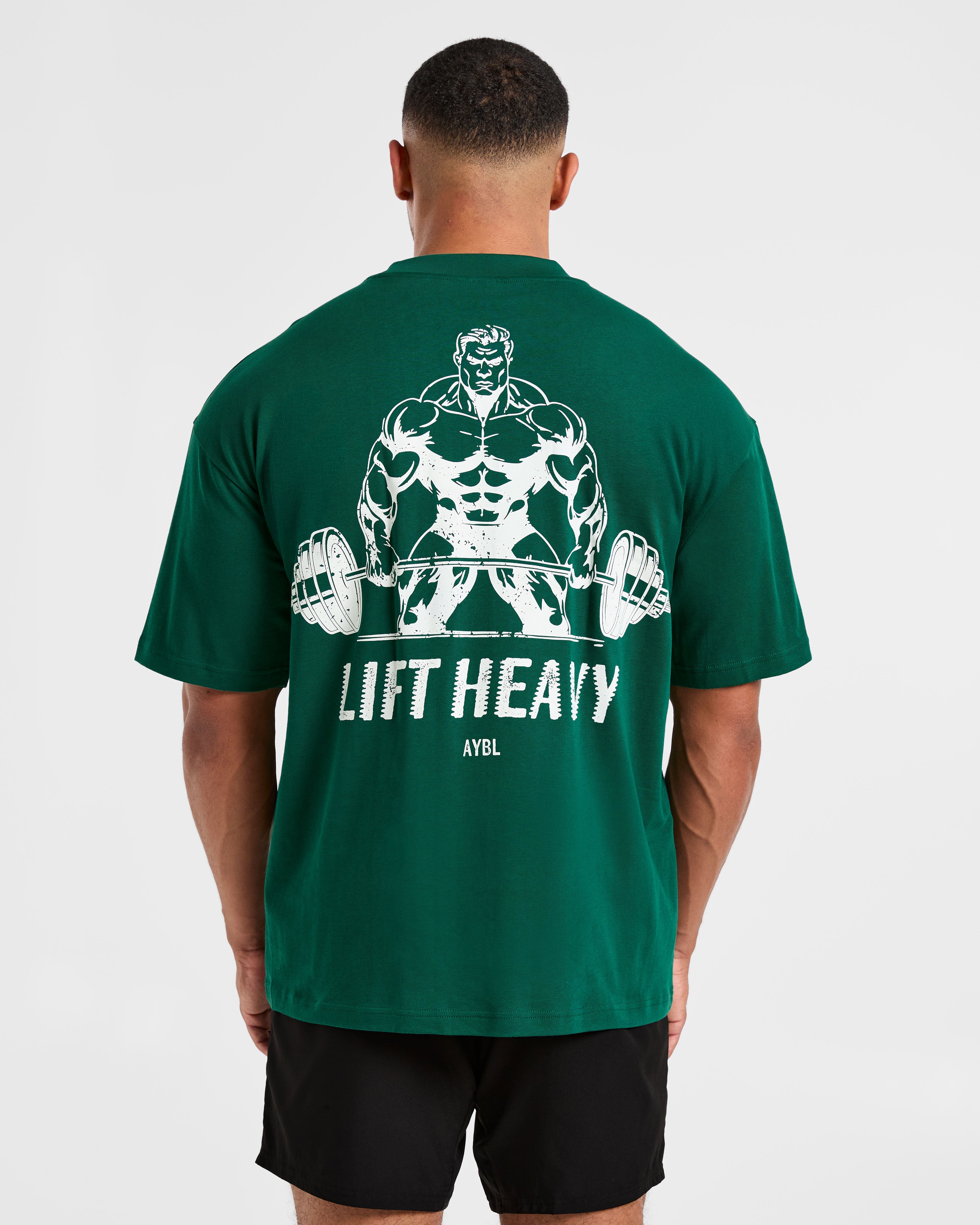 Lift Heavy Oversized T Shirt - Forest Grün