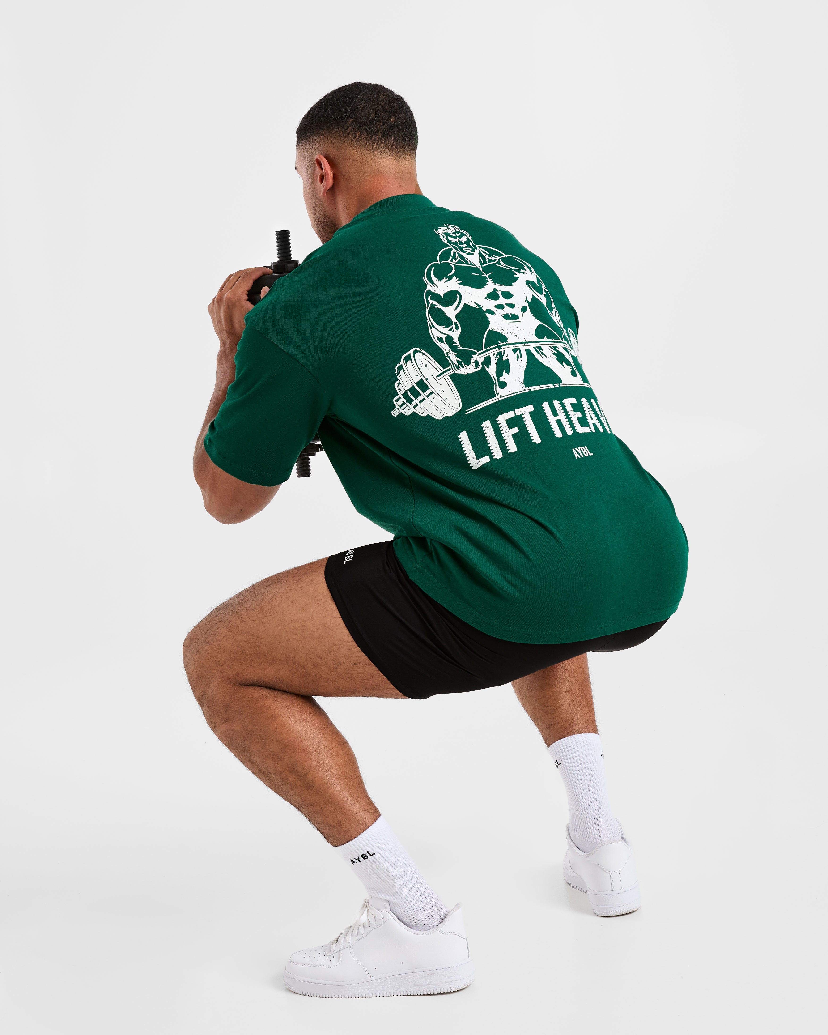 Lift Heavy Oversized T Shirt - Forest Grün