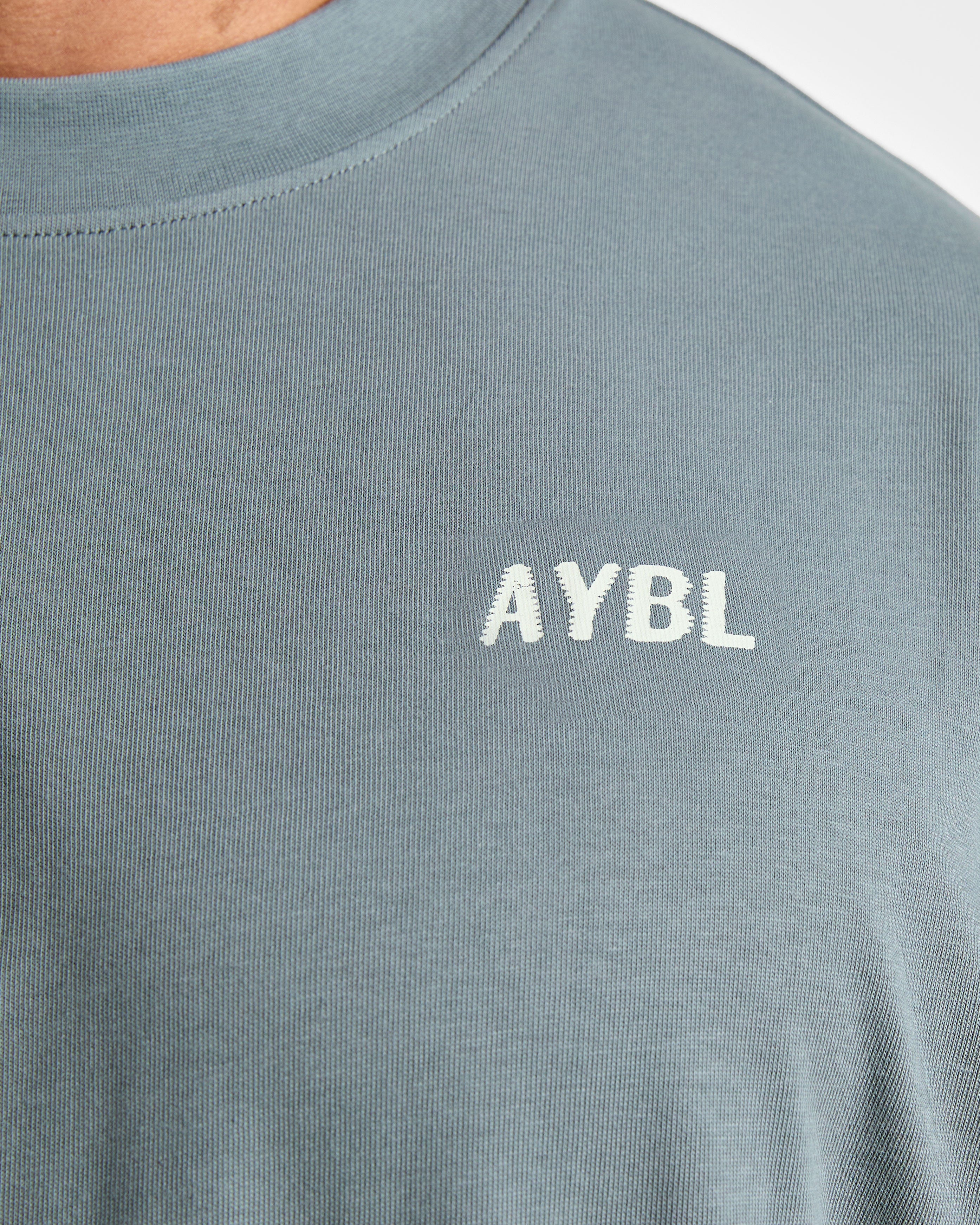 Lift Heavy Oversized T Shirt - Slate Blau