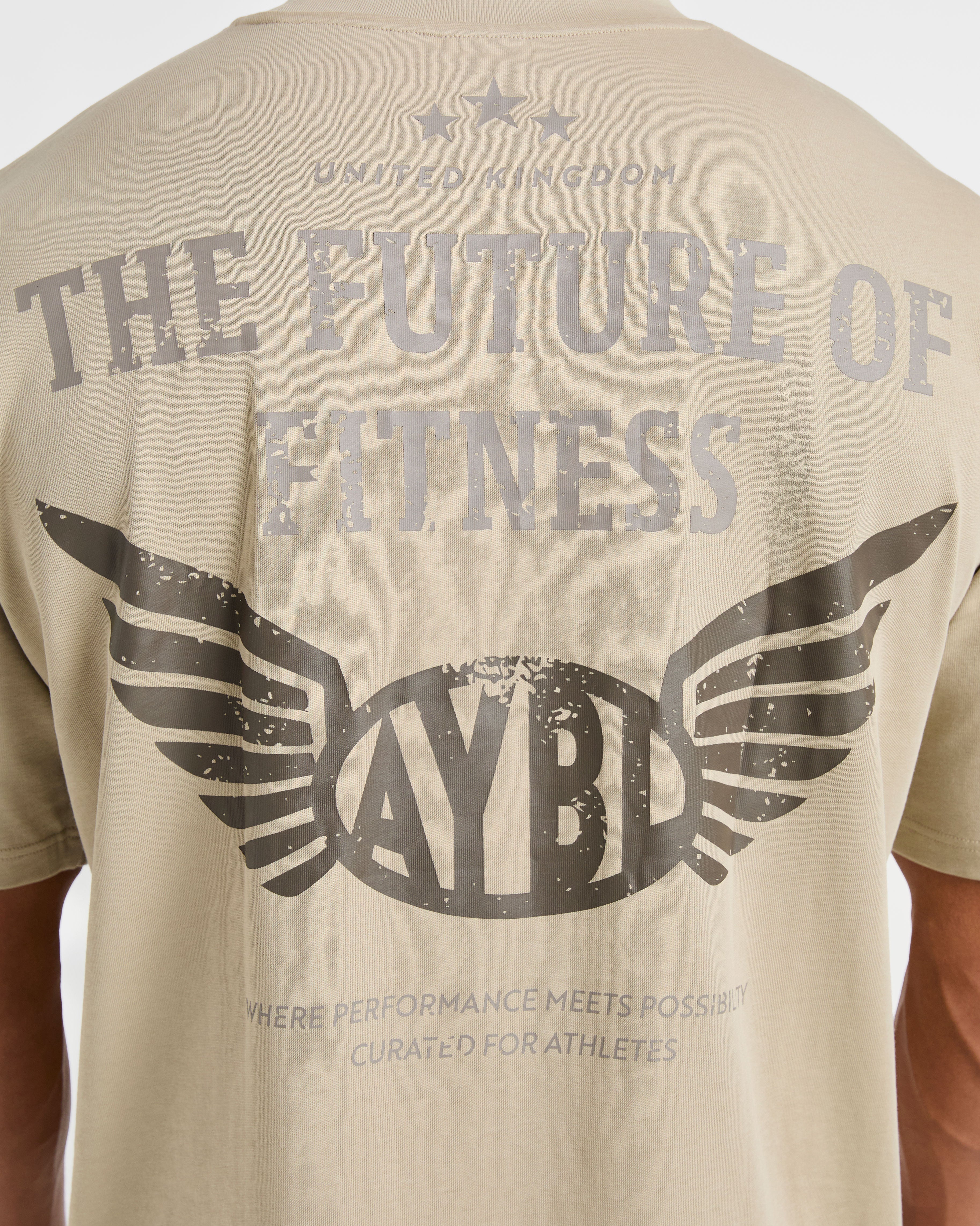Future Fitness Oversized T Shirt - Dusty Sand