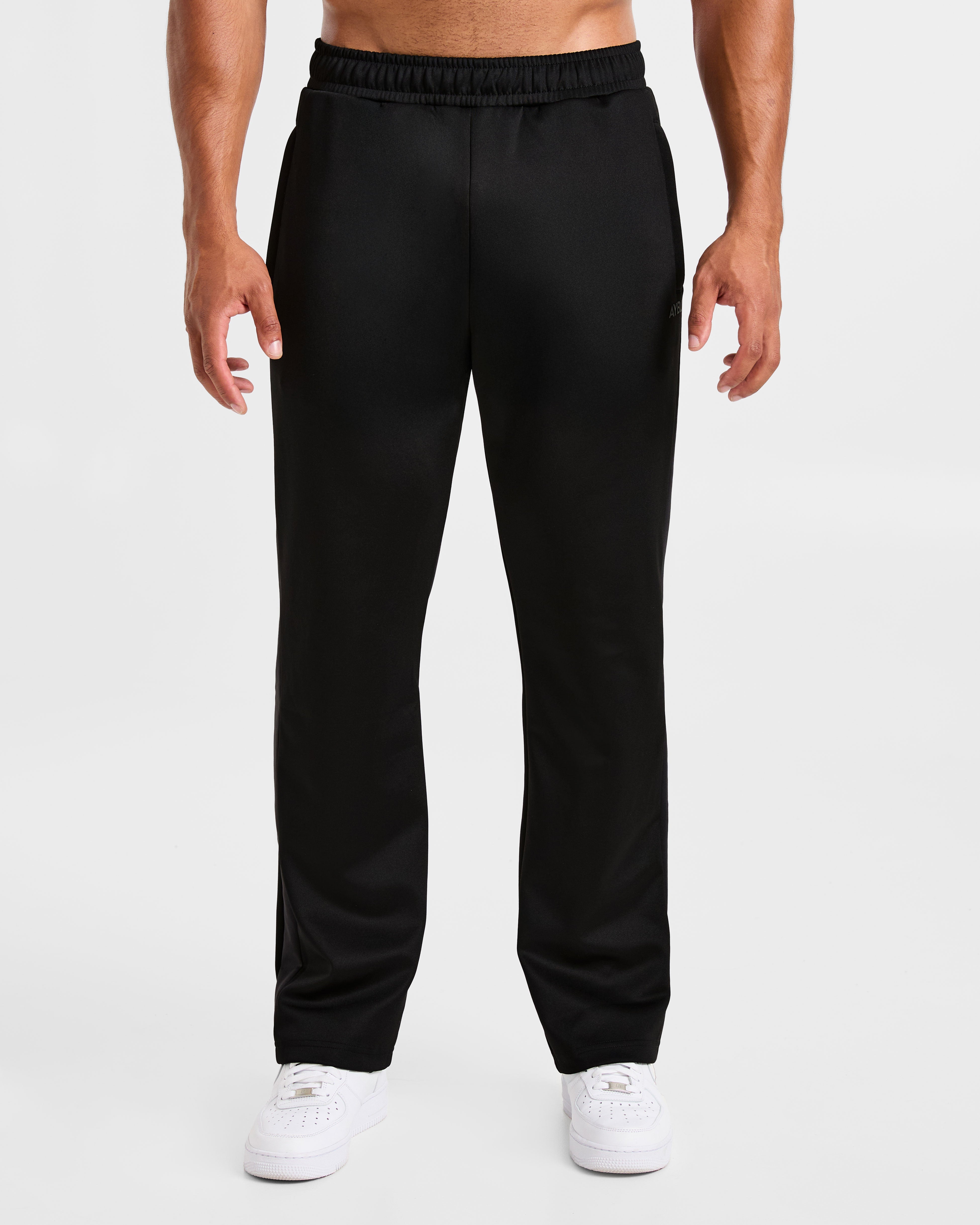 Classic Track Straight Leg Joggers - Schwarz/Charcoal
