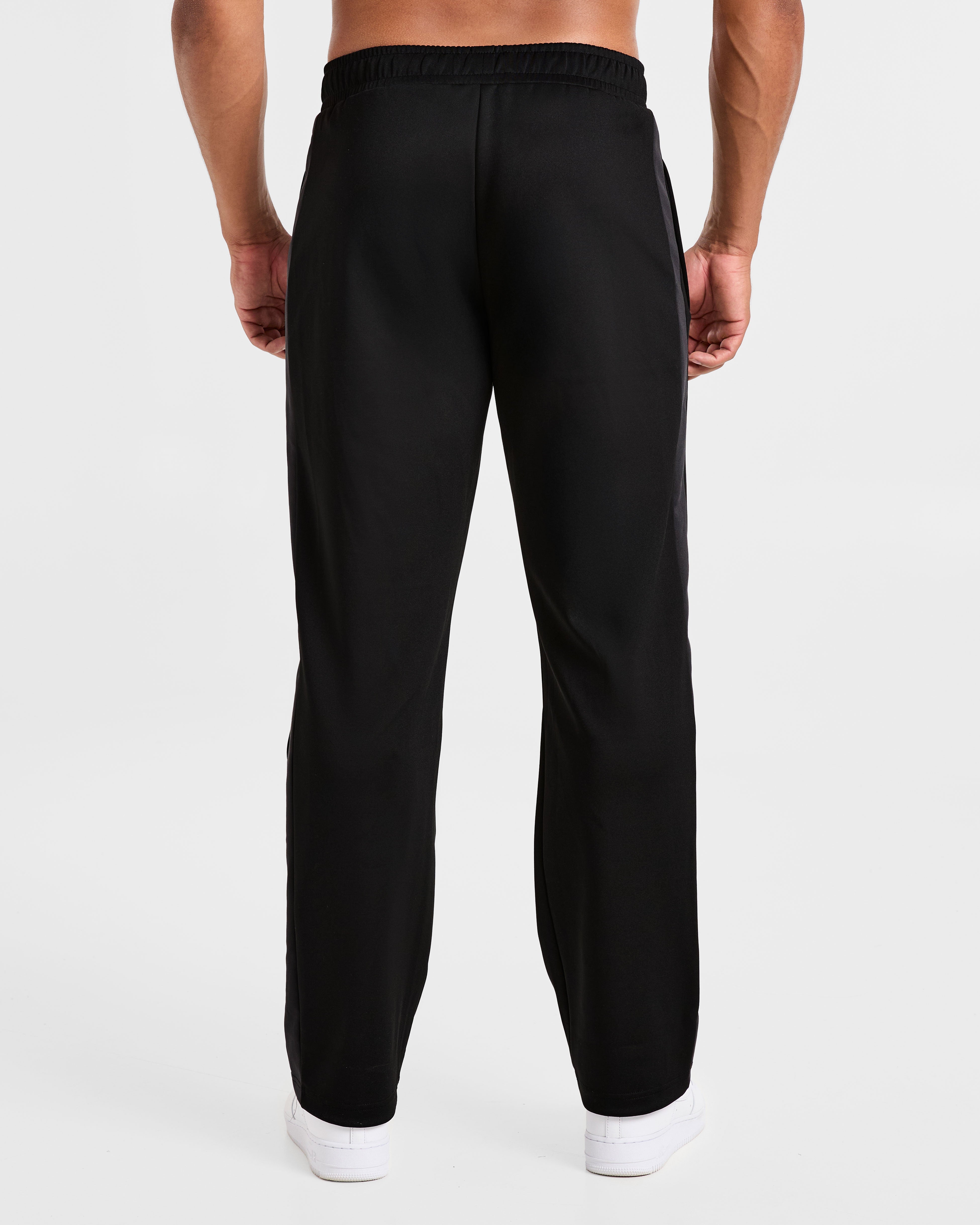 Classic Track Straight Leg Joggers - Schwarz/Charcoal