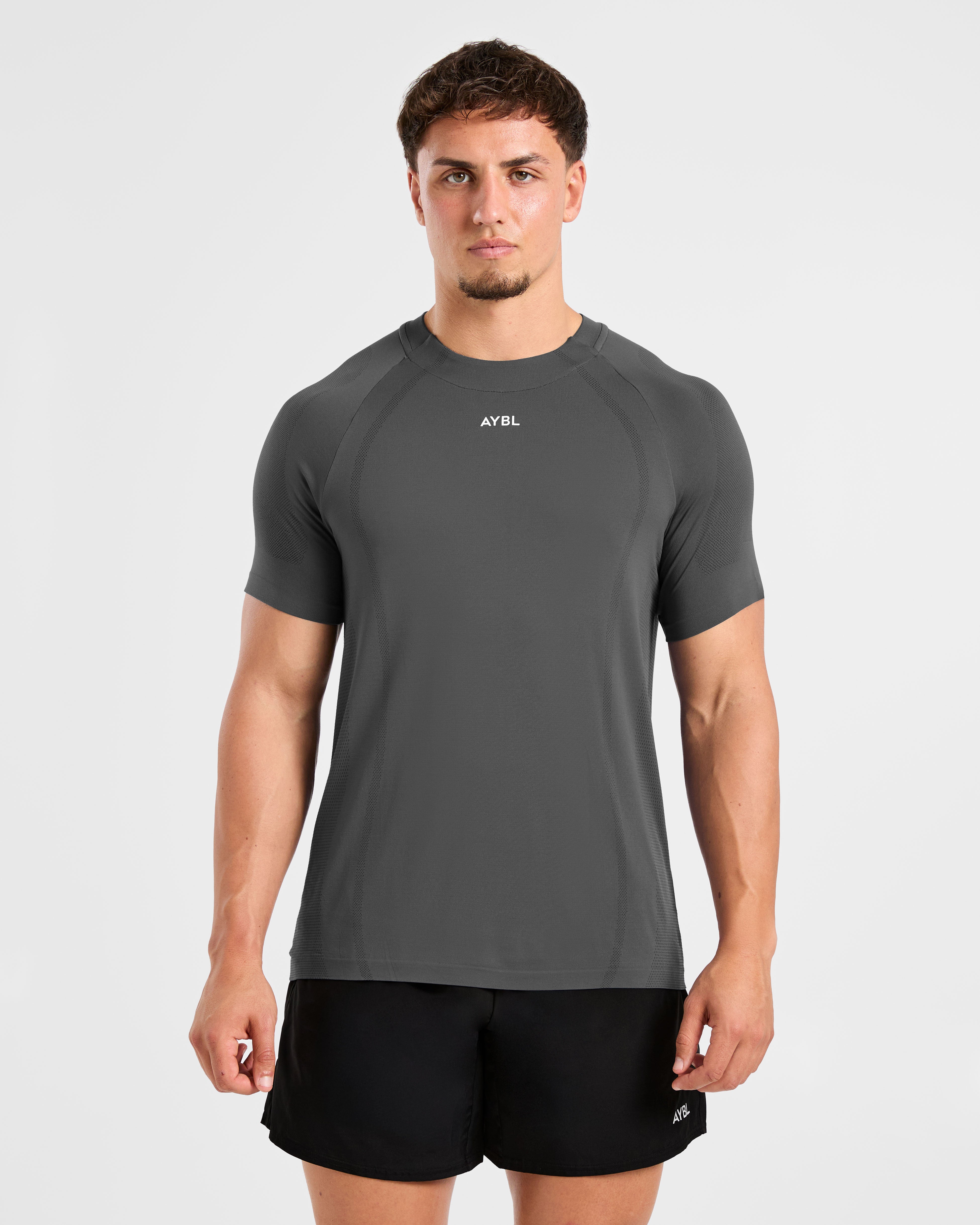 Attain Seamless T Shirt - Storm Grau