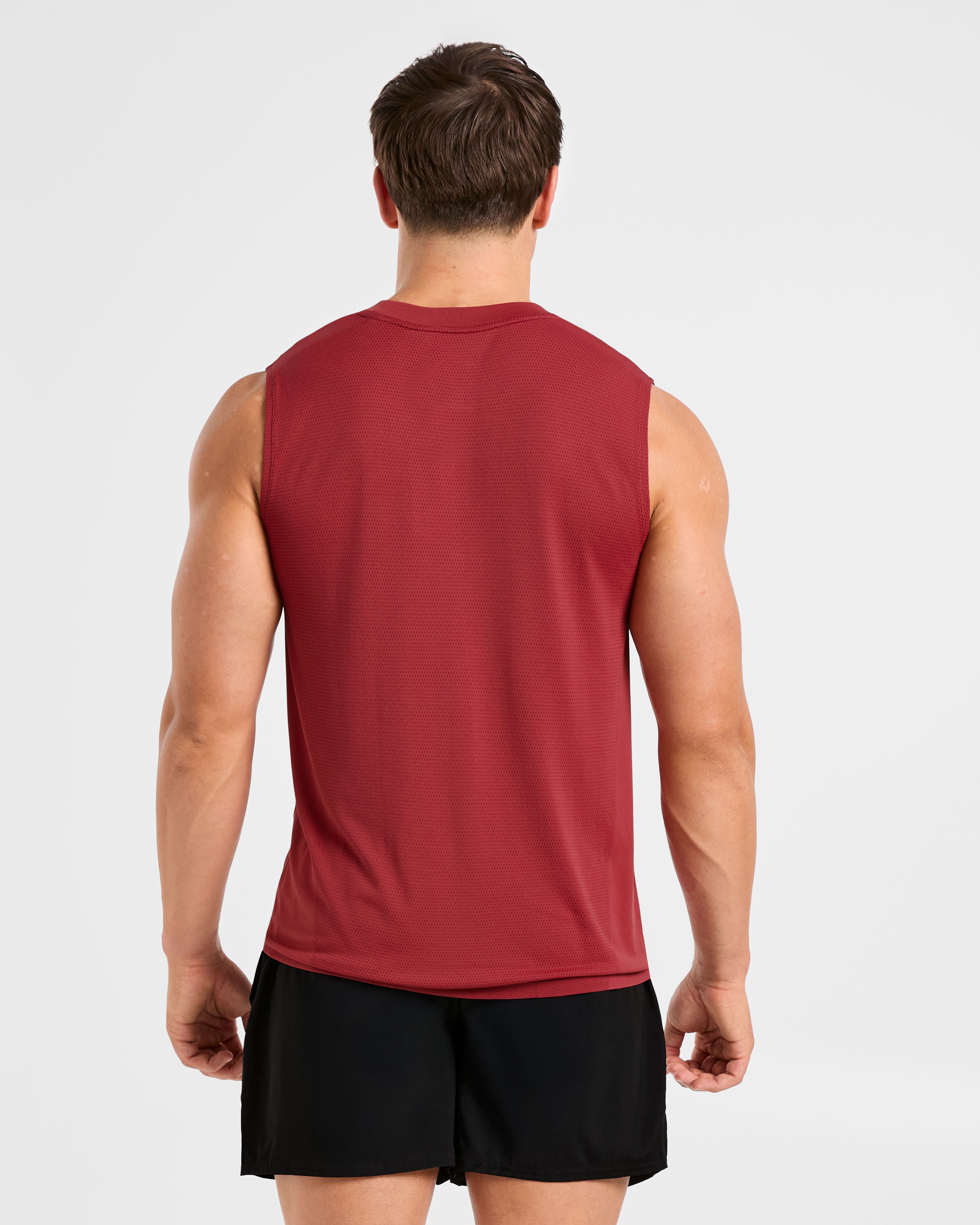 Attain Seamless Vest - Maroon Rot