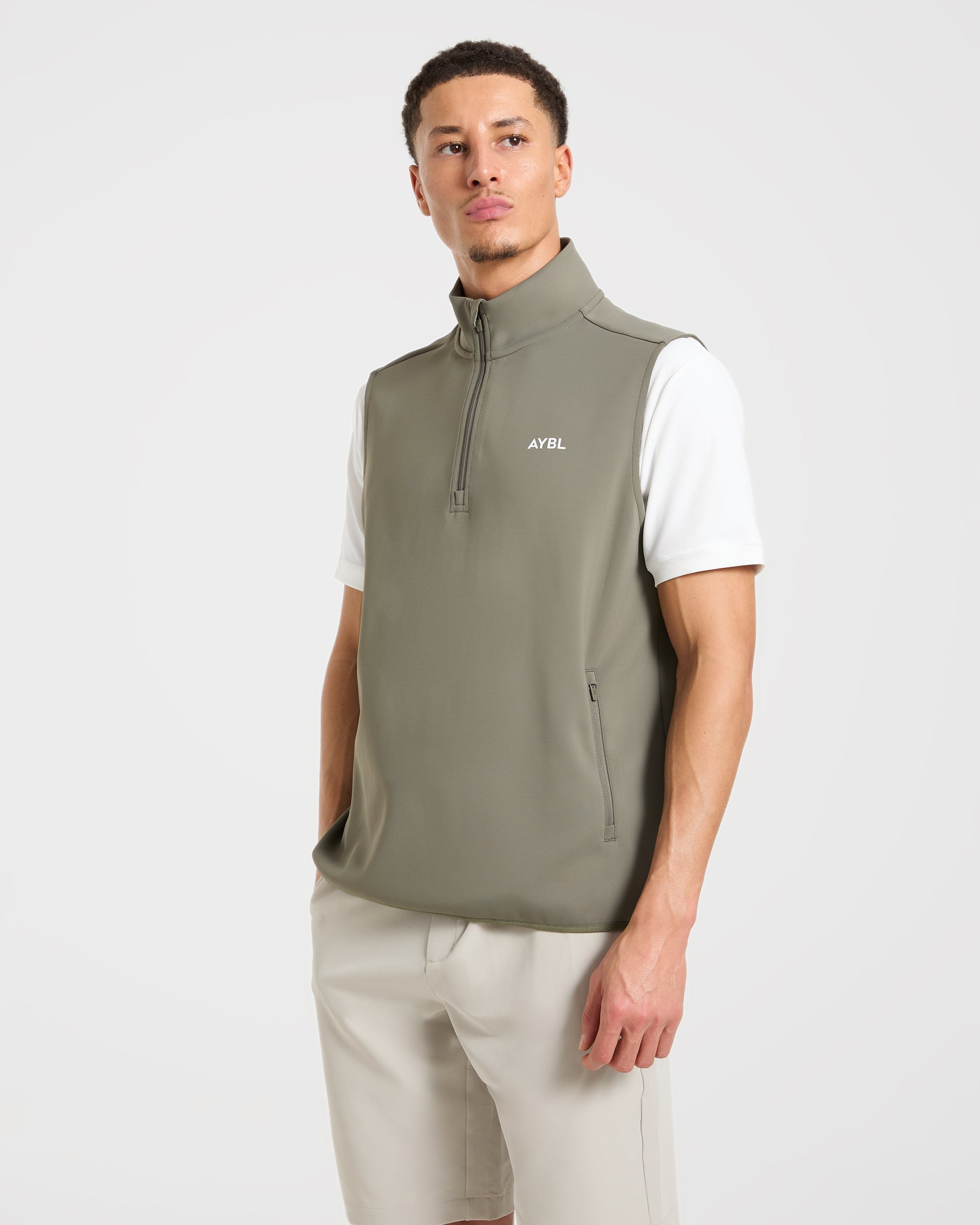 Precision 1/4 Zip Vest - Deep Sage