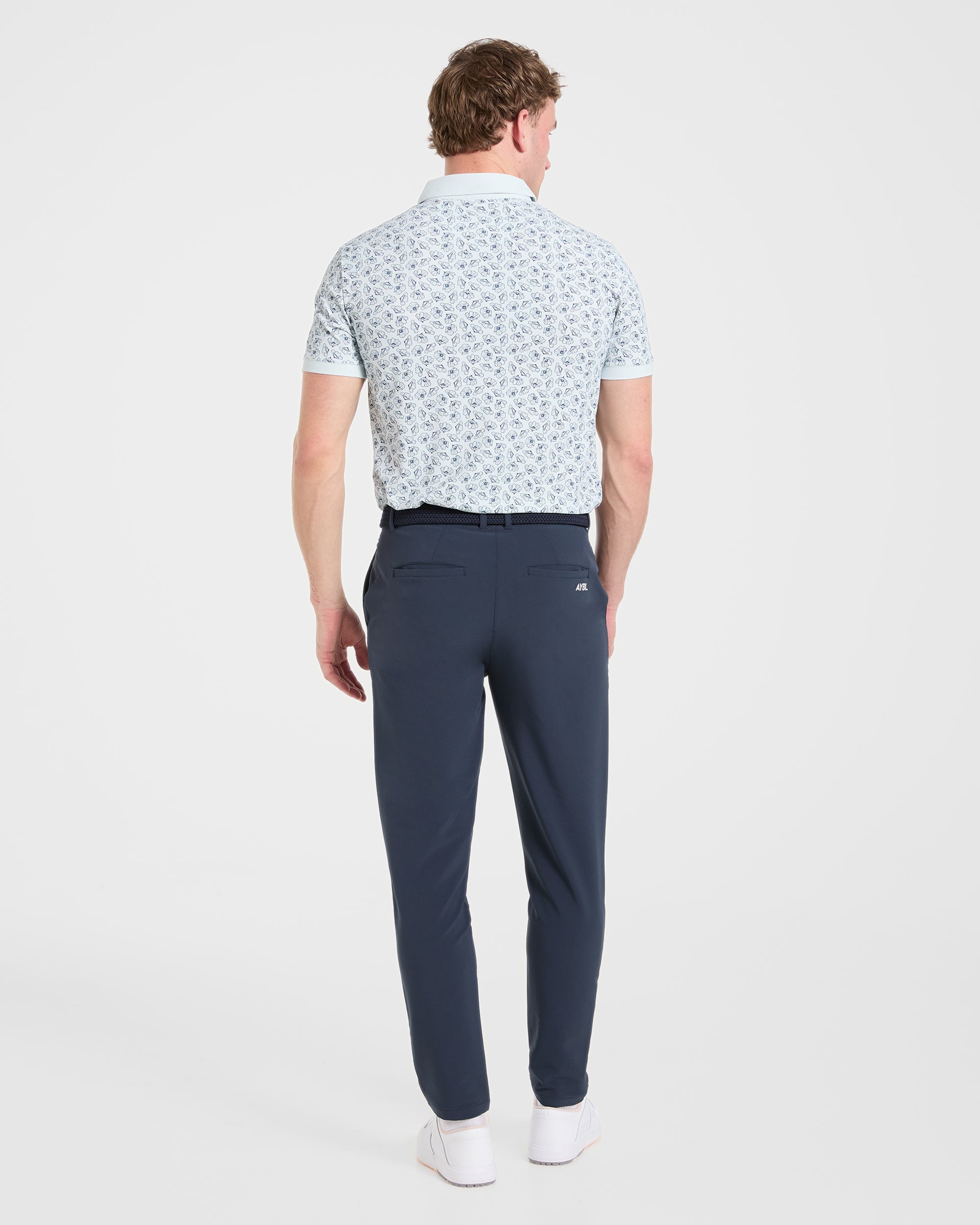 Precision Camellias Polo - Ice Blau