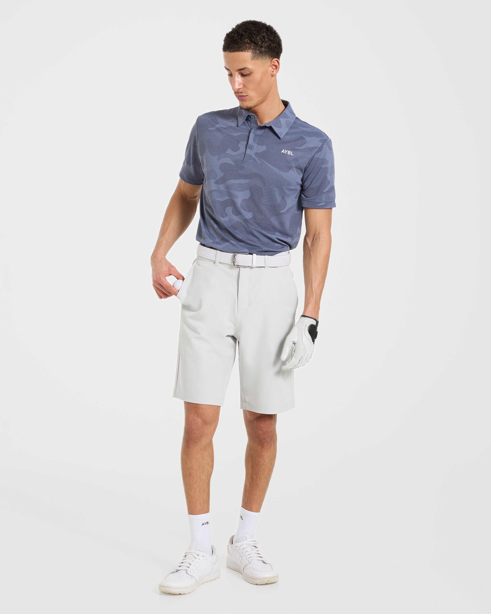 Camo Polo - Slate Blue