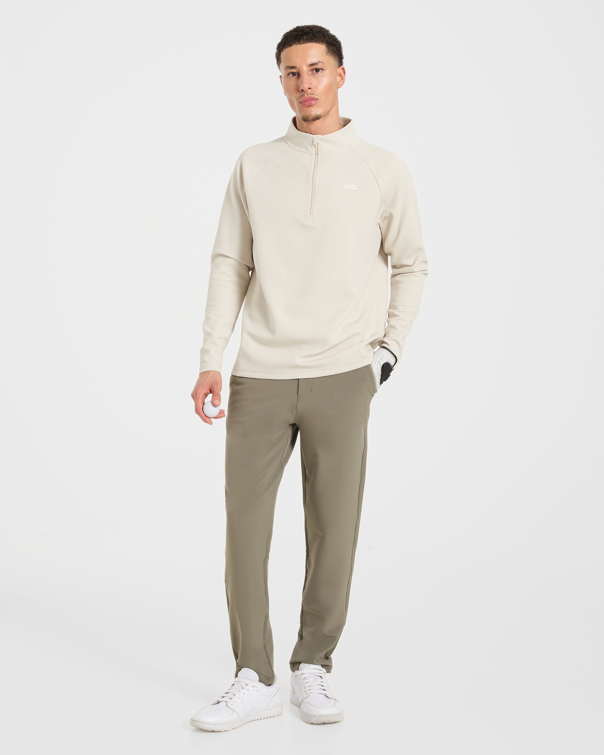 Precision Hybrid 1/4 Zip Pullover - Sand