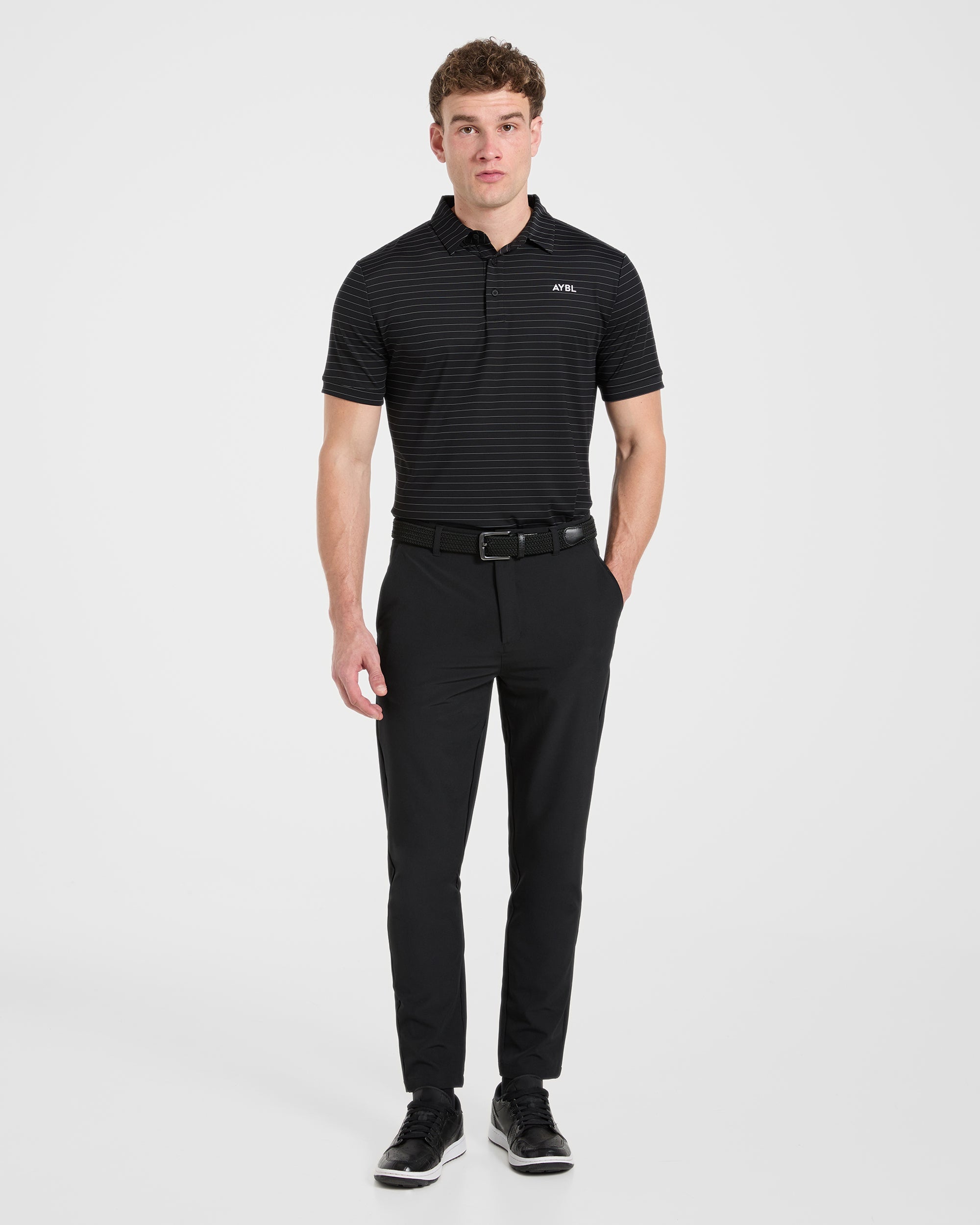 Classic Stripe Polo - Schwarz