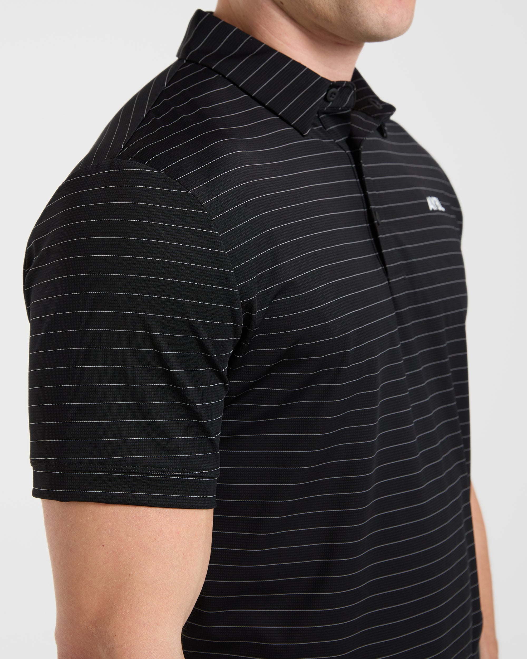 Classic Stripe Polo - Schwarz