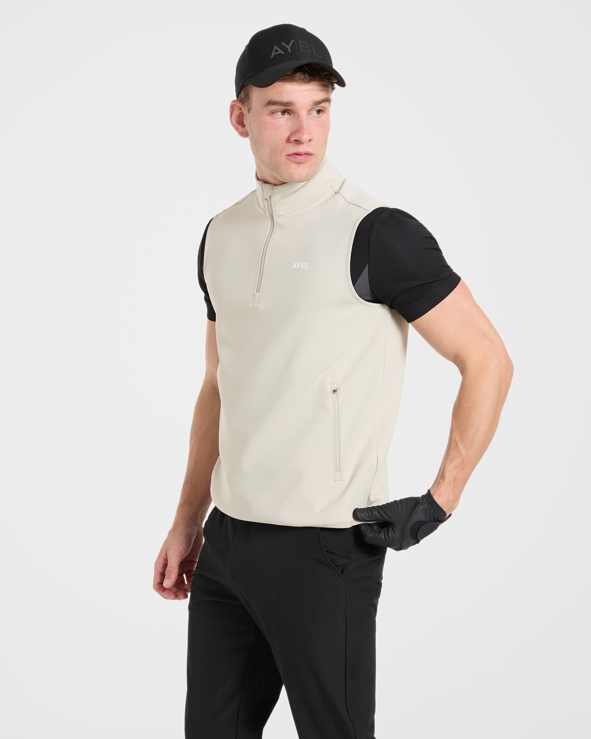Precision 1/4 Zip Vest - Sand