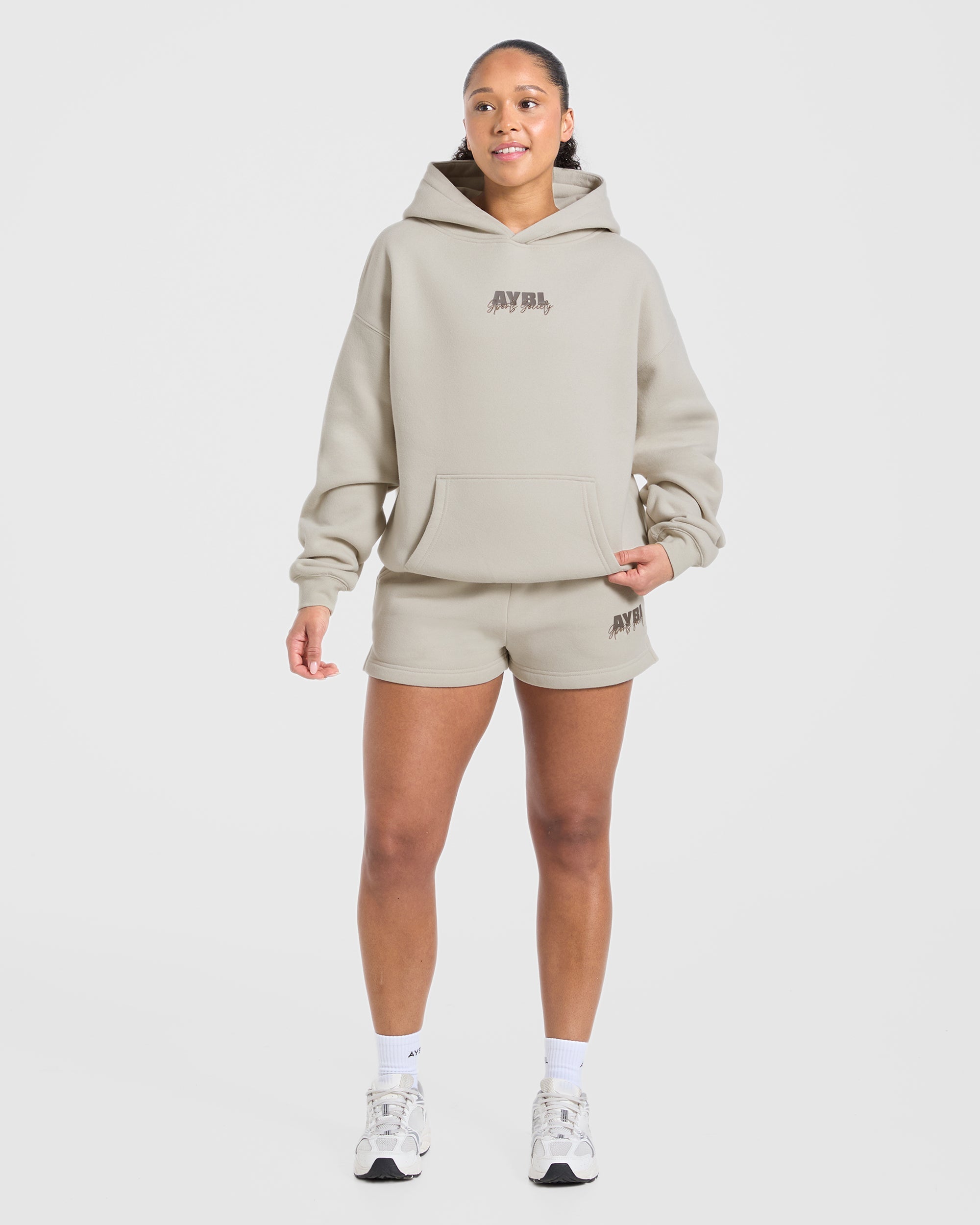 Sports Society Oversized Hoodie - Sand