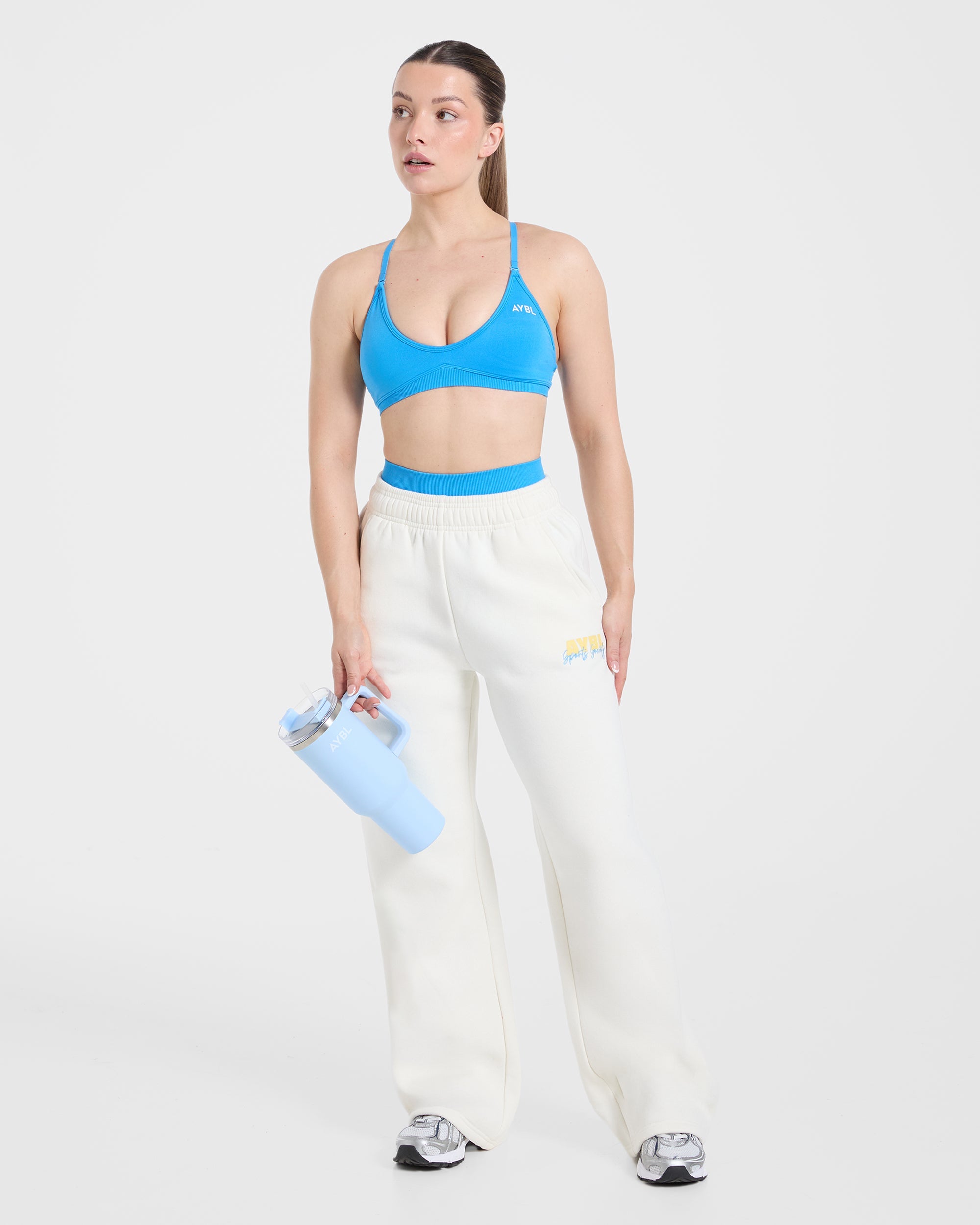 Sports Society Oversized Straight Leg Joggers - Off Weiß