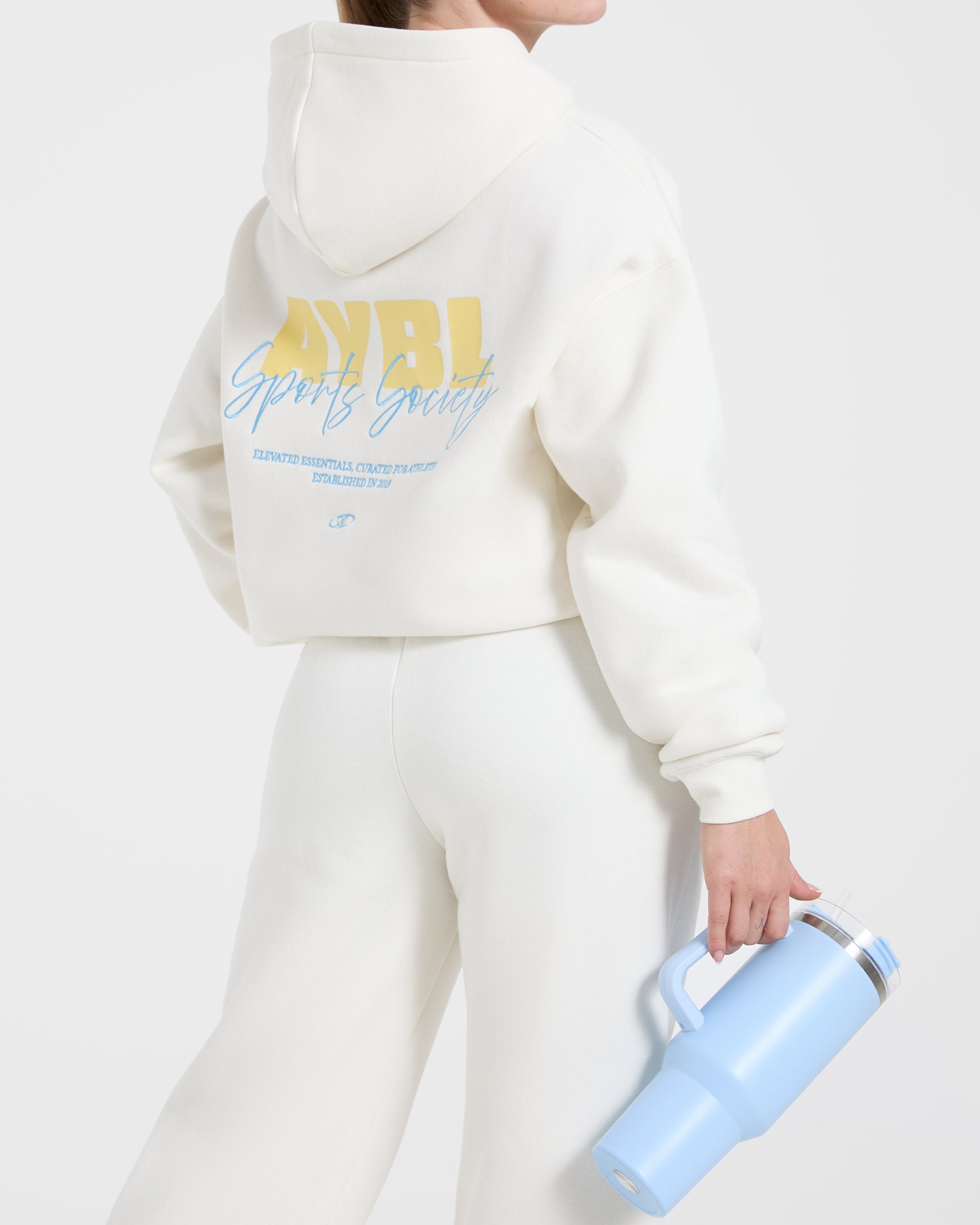 Sports Society Oversized Hoodie - Off Weiß